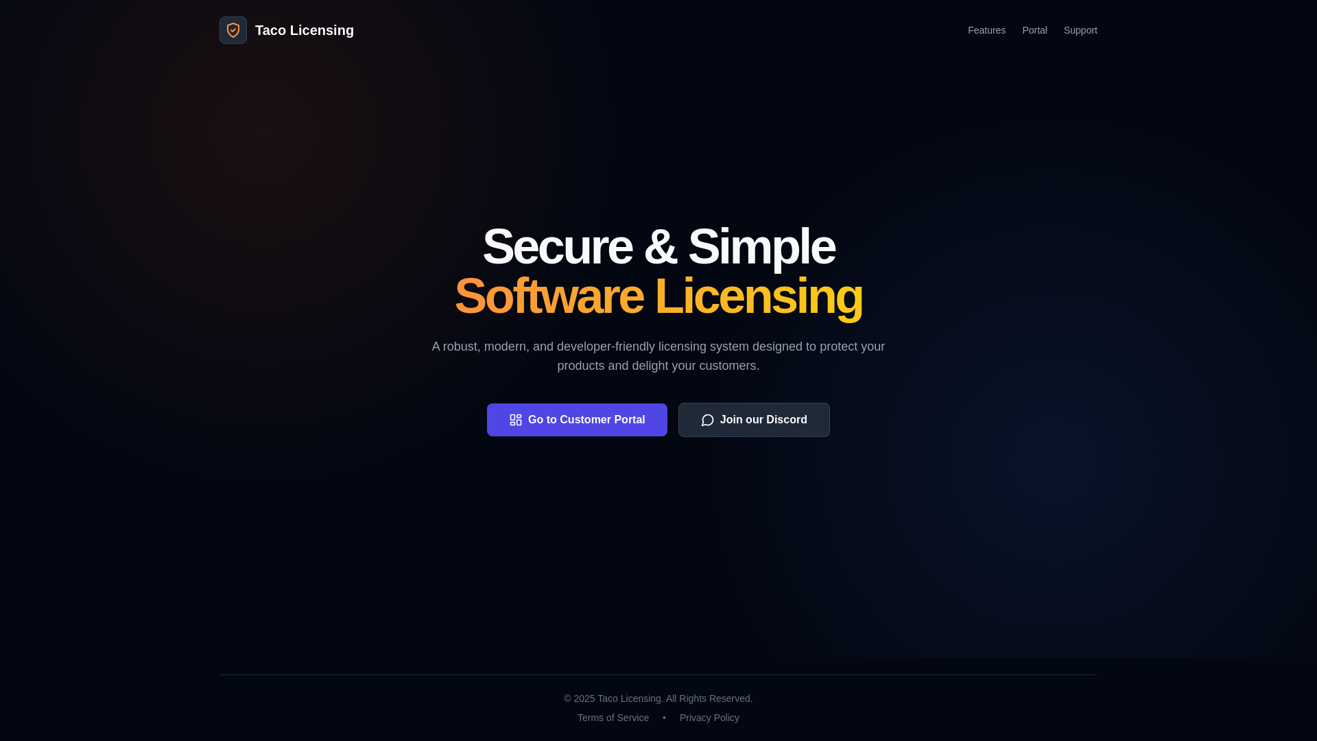 website screenshot of https://tacolicensing-main.pages.dev/