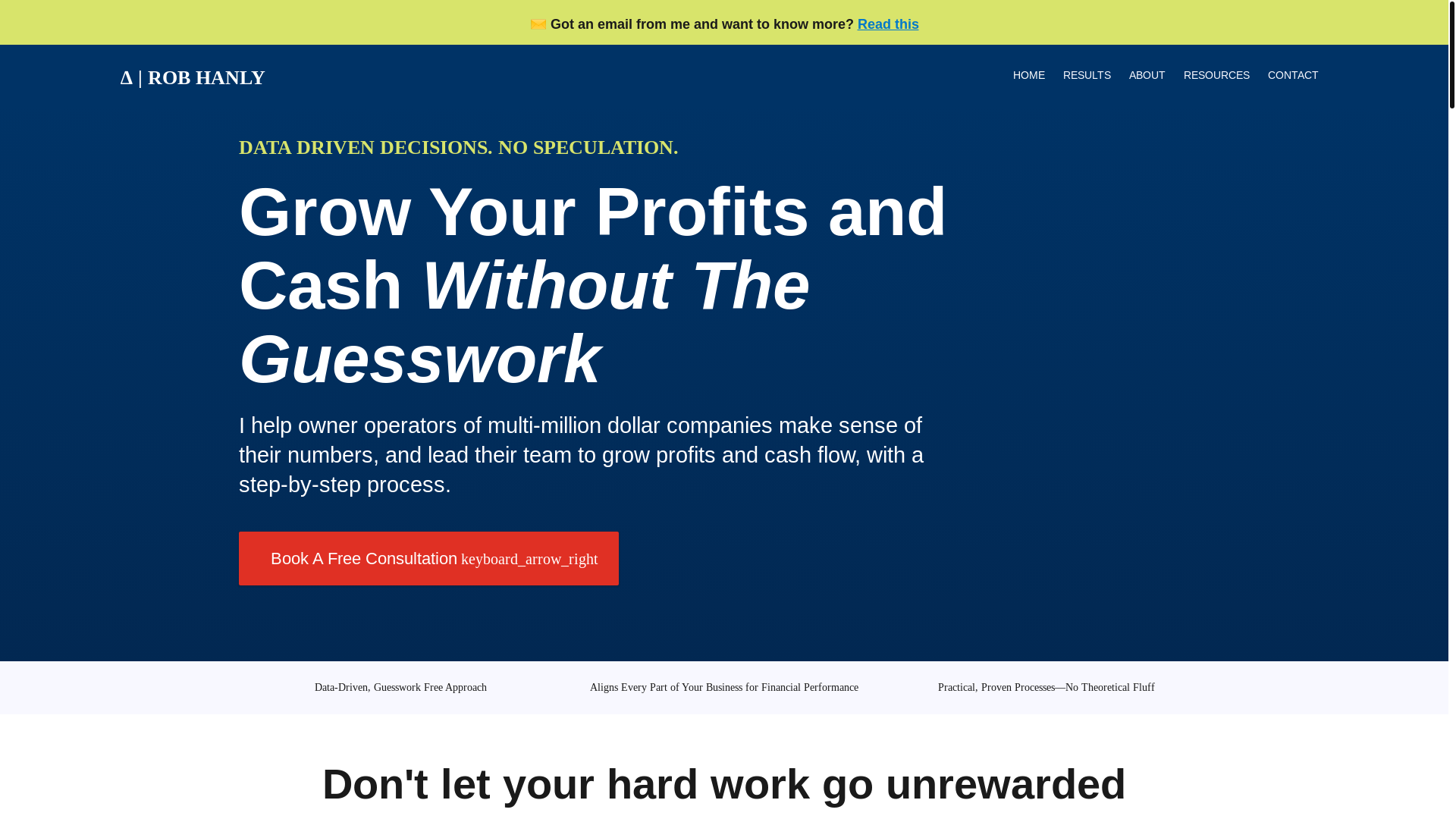 website screenshot of https://mailrobhanly.com/