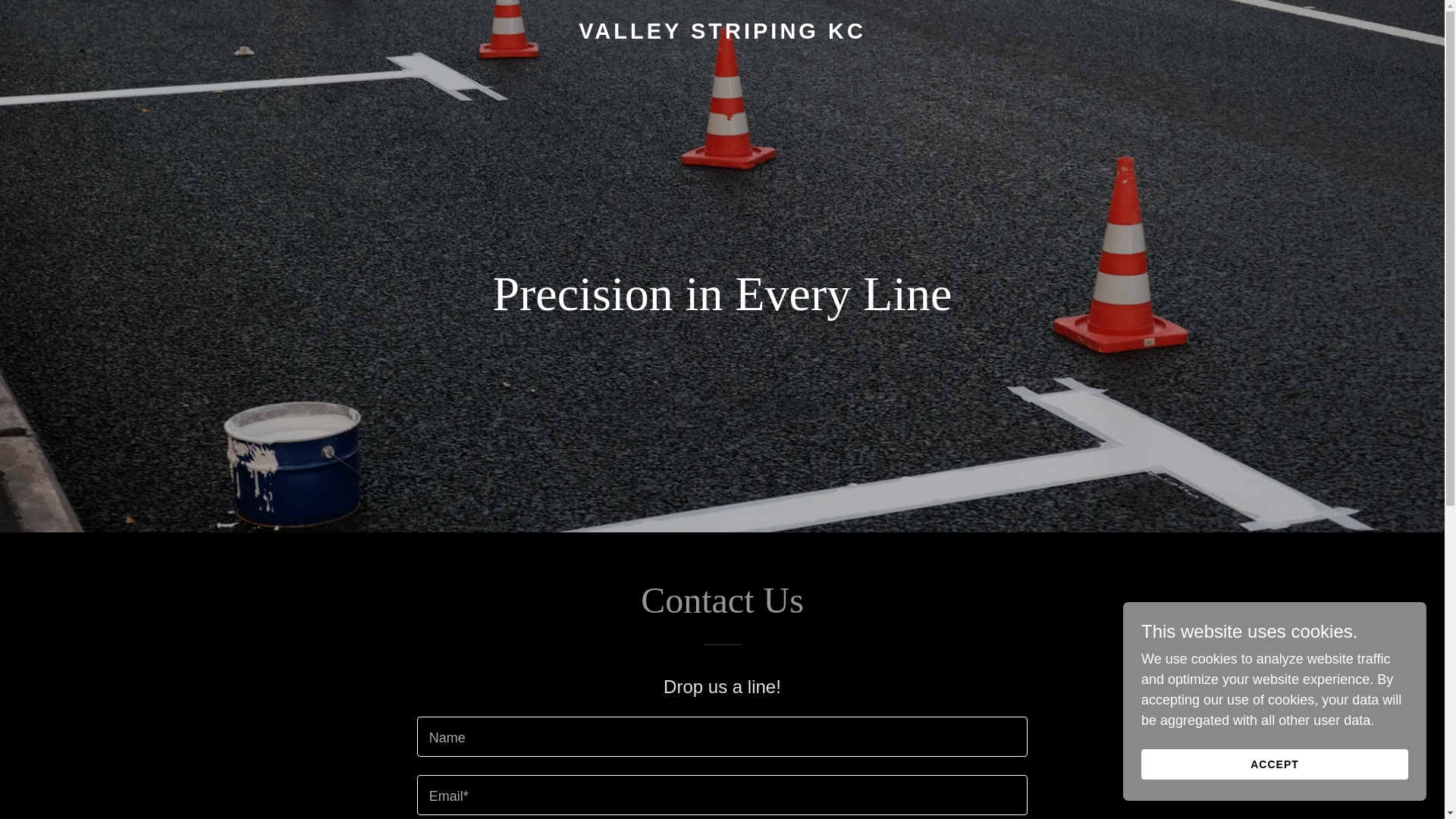 website screenshot of https://valleystripingkc.com/