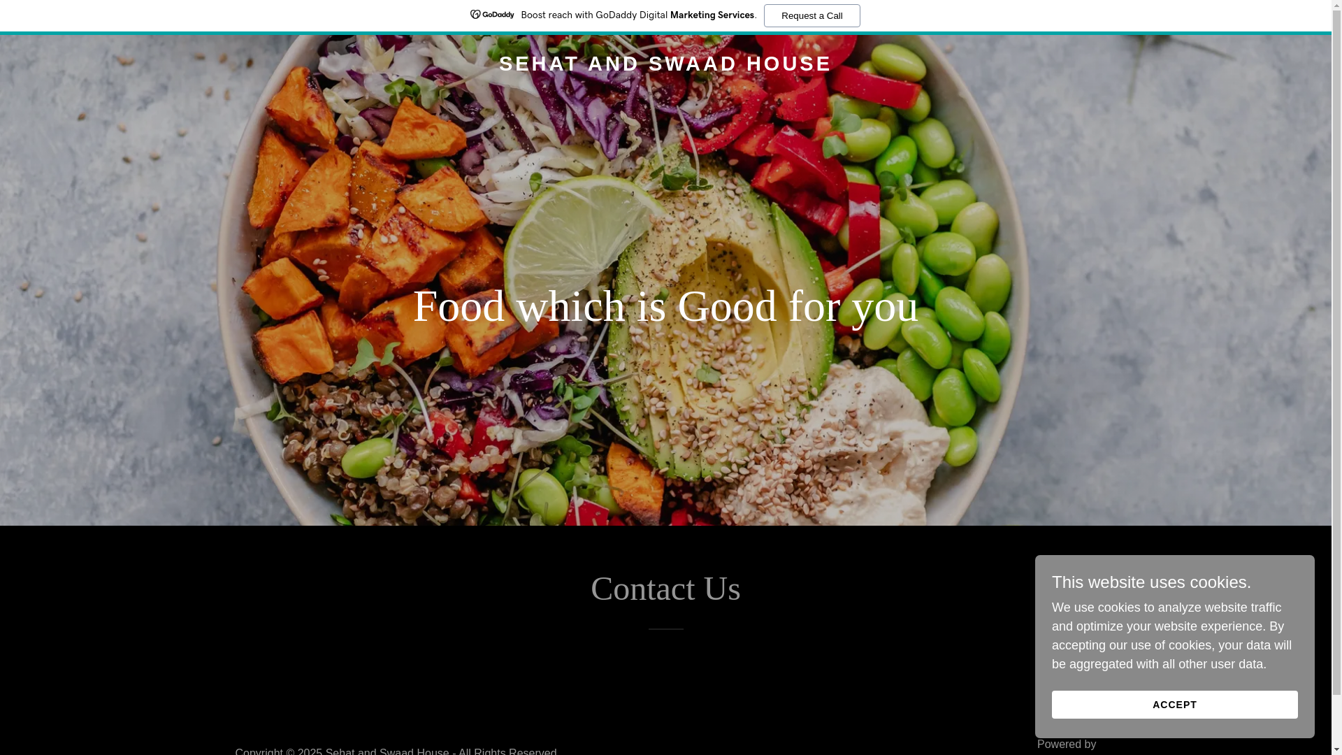 website screenshot of https://sehatandswaadhouse.in/