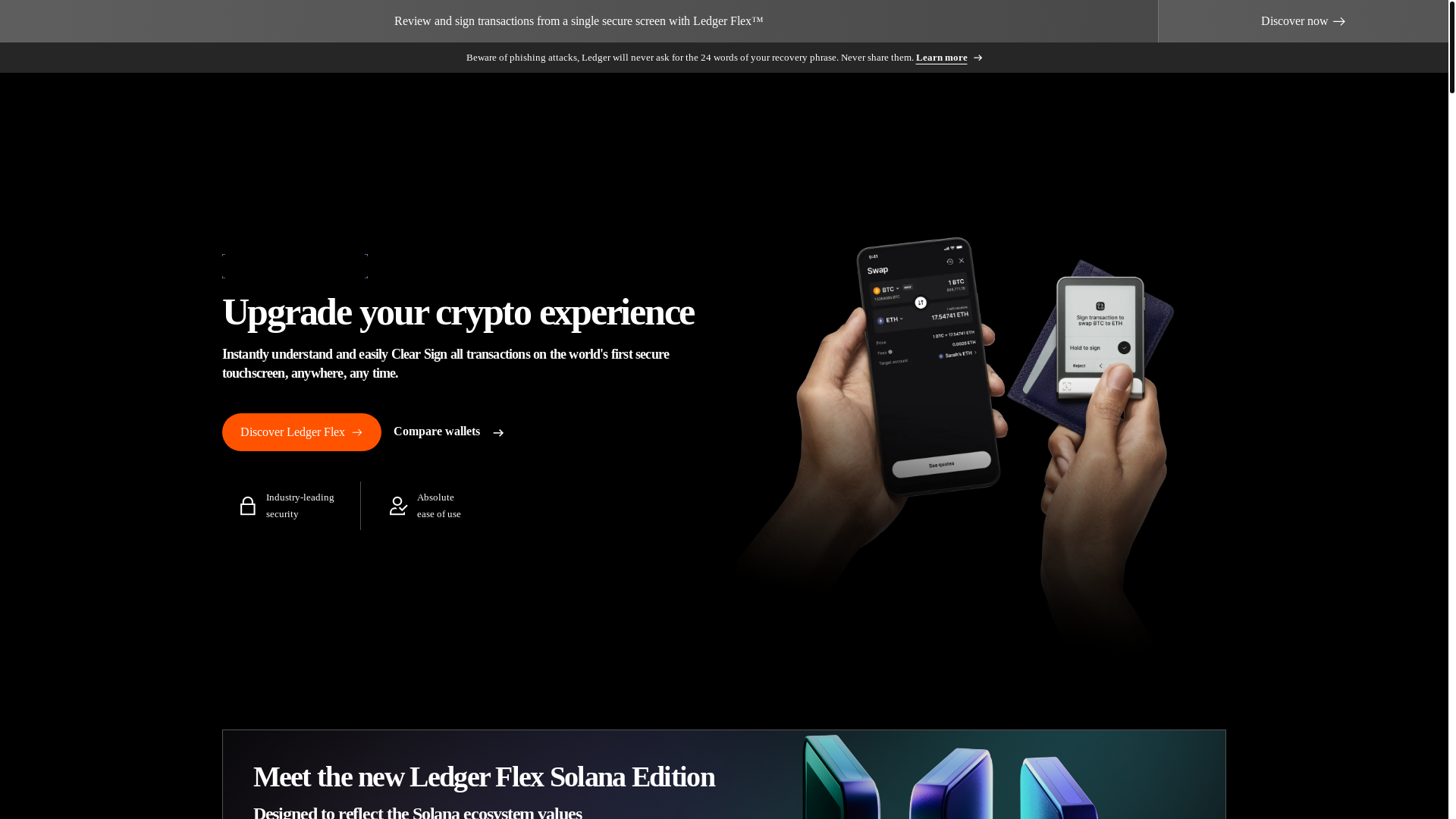 website screenshot of https://en-ledger.io/