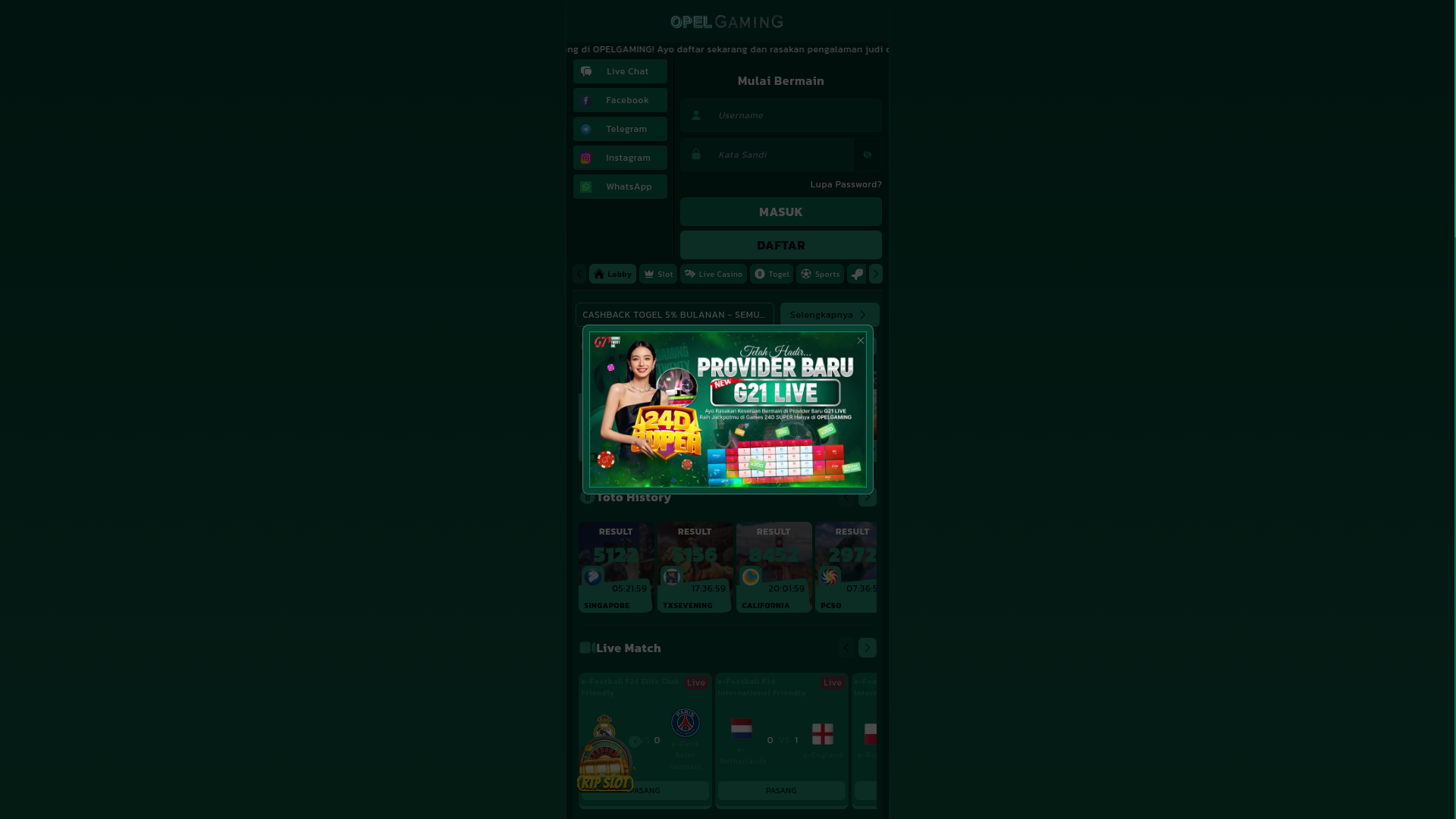 website screenshot of https://opelmerdeka.com/