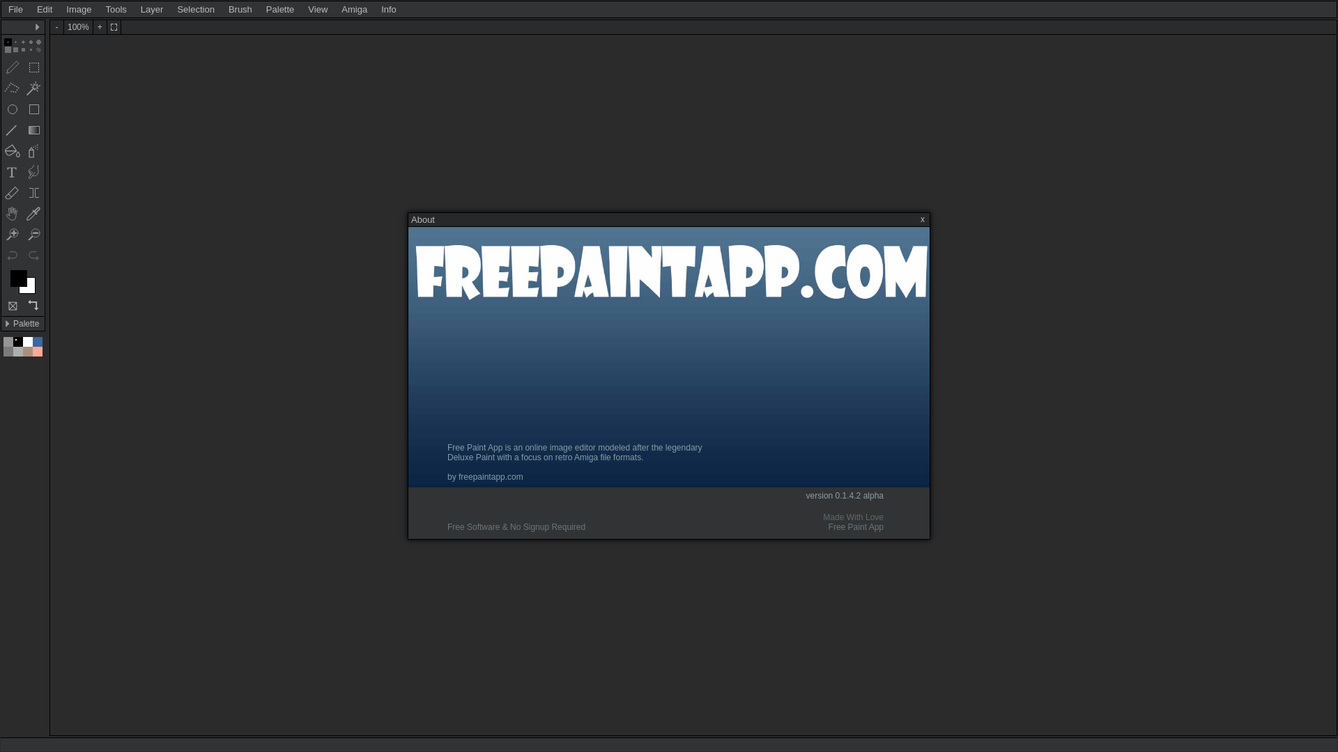 website screenshot of https://freepaintapp.pages.dev/