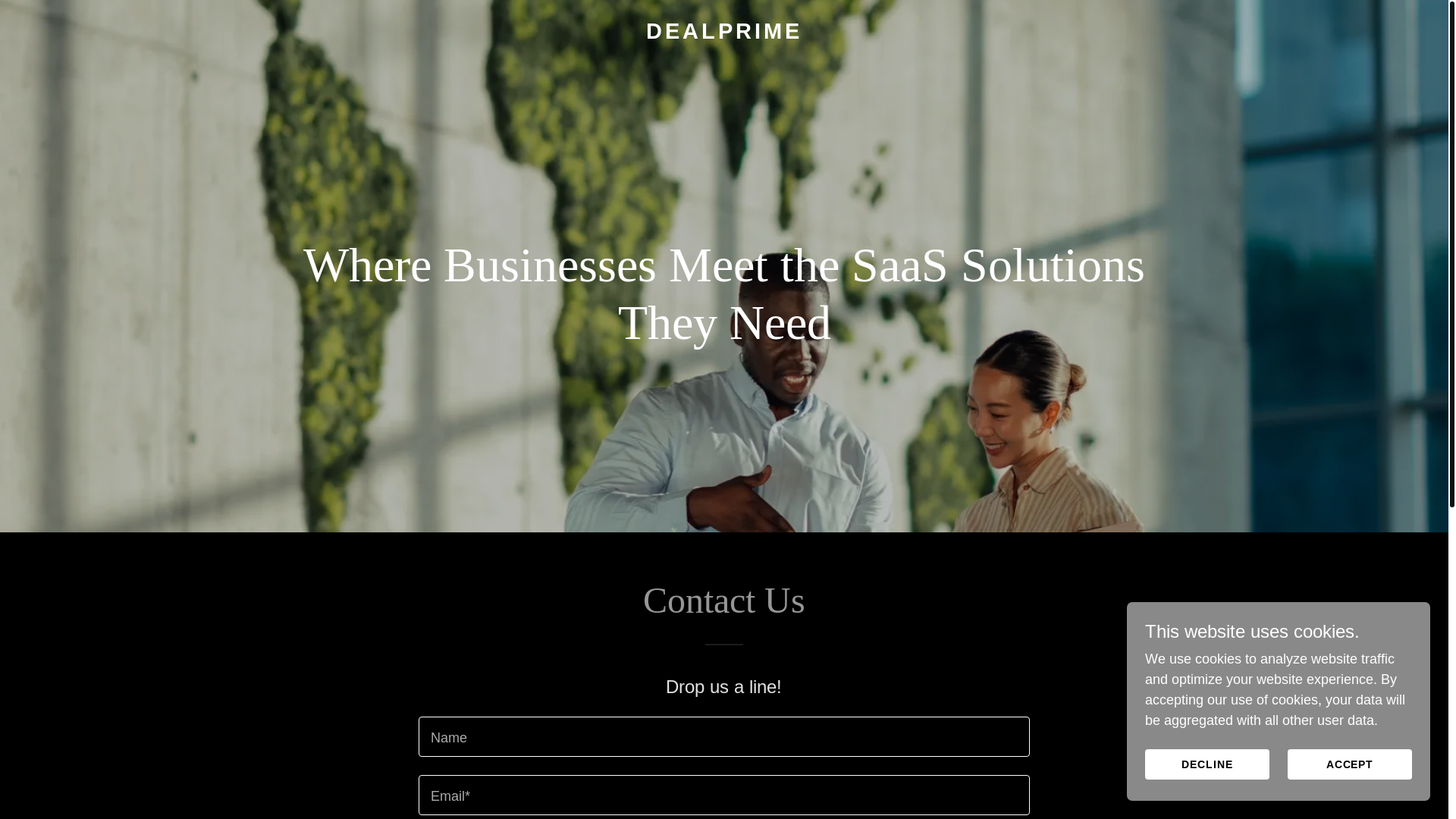 website screenshot of https://dealprime.io/