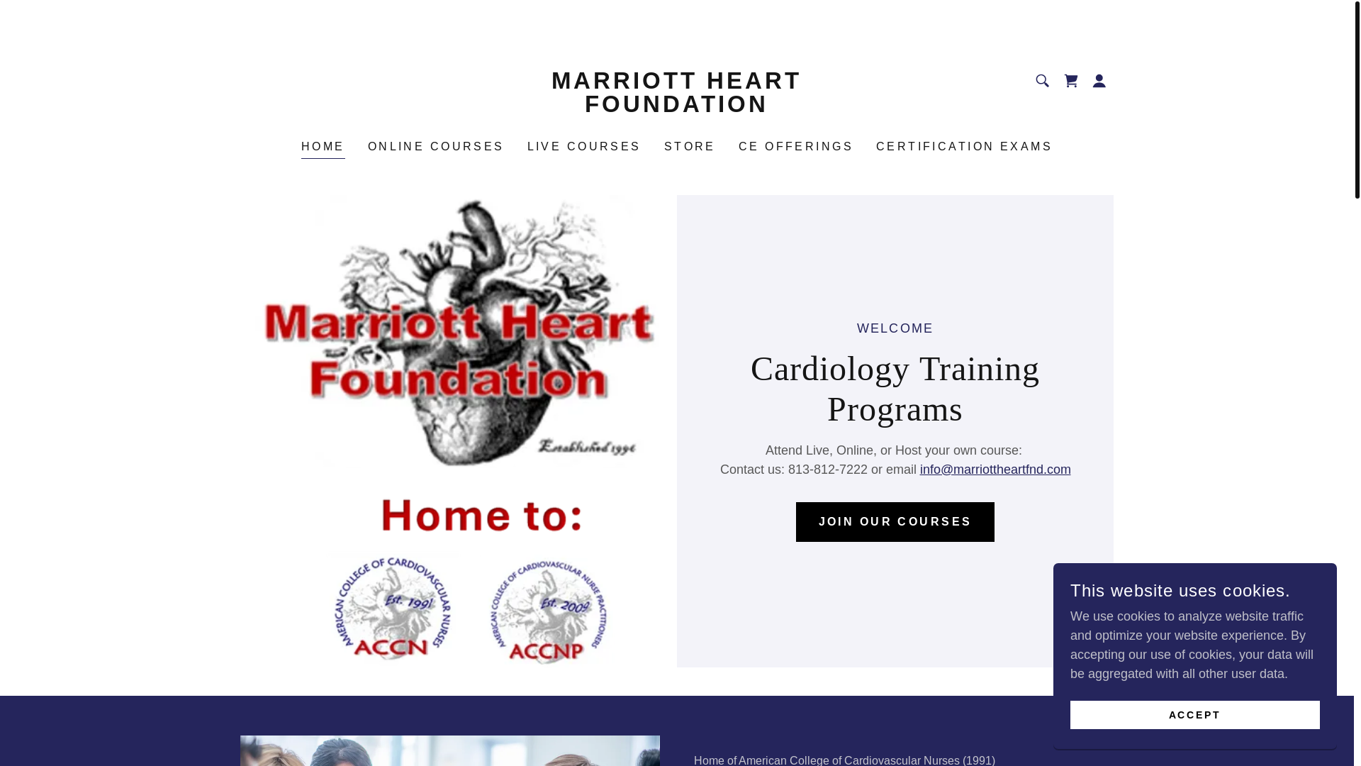 website screenshot of https://marriottheartfnd.ai/