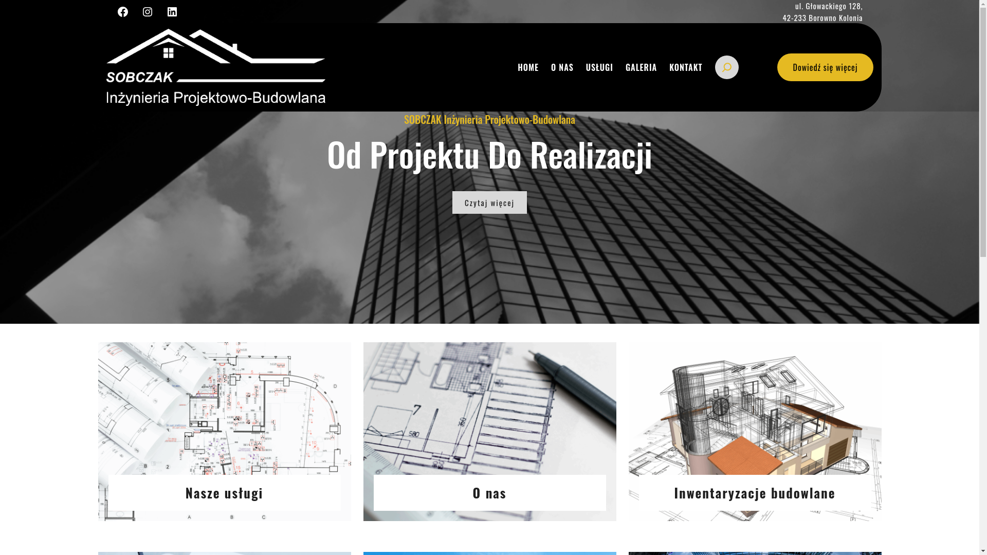 website screenshot of https://sobczakprojektowanie.pl/