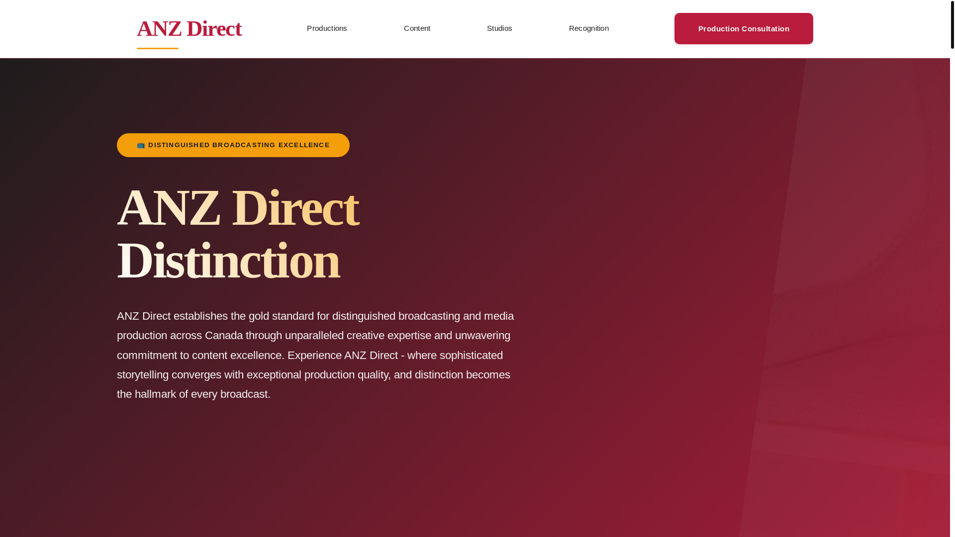 website screenshot of https://anzdirectbroad.live/