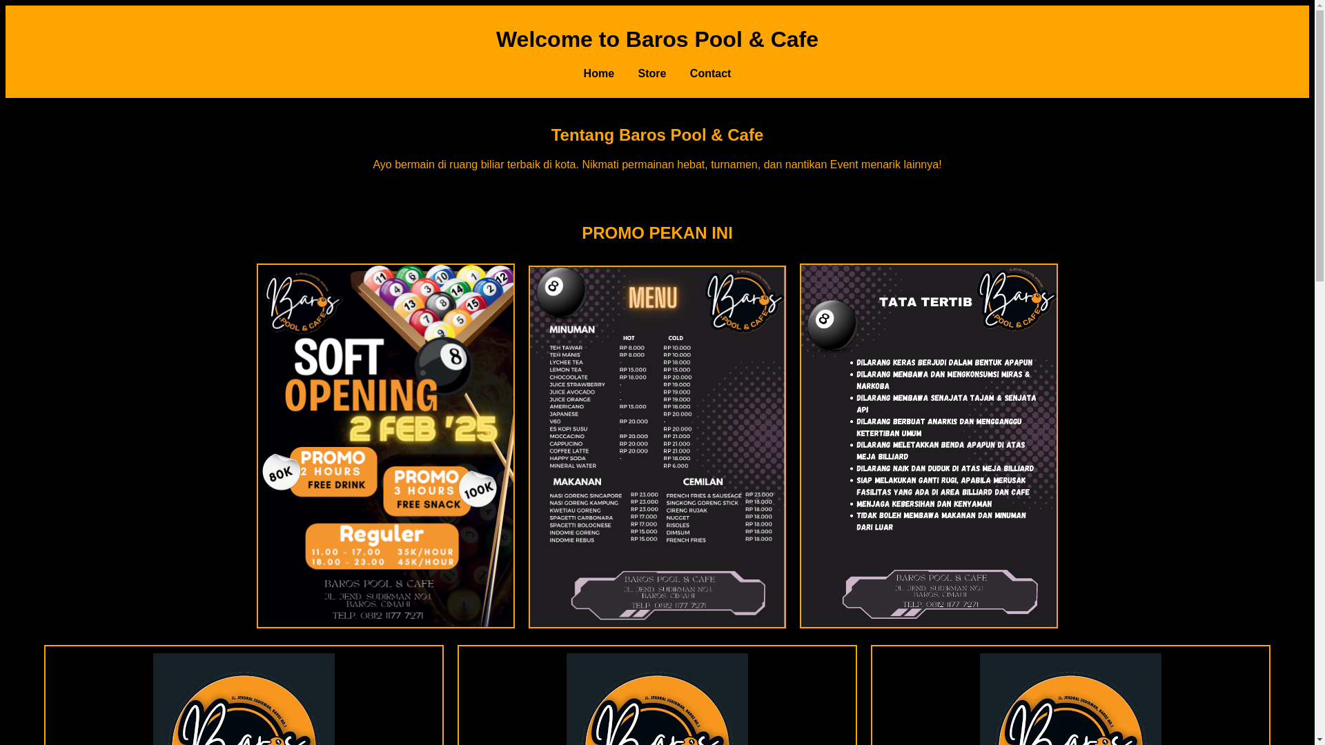 website screenshot of https://barospoolcafe.my.id/