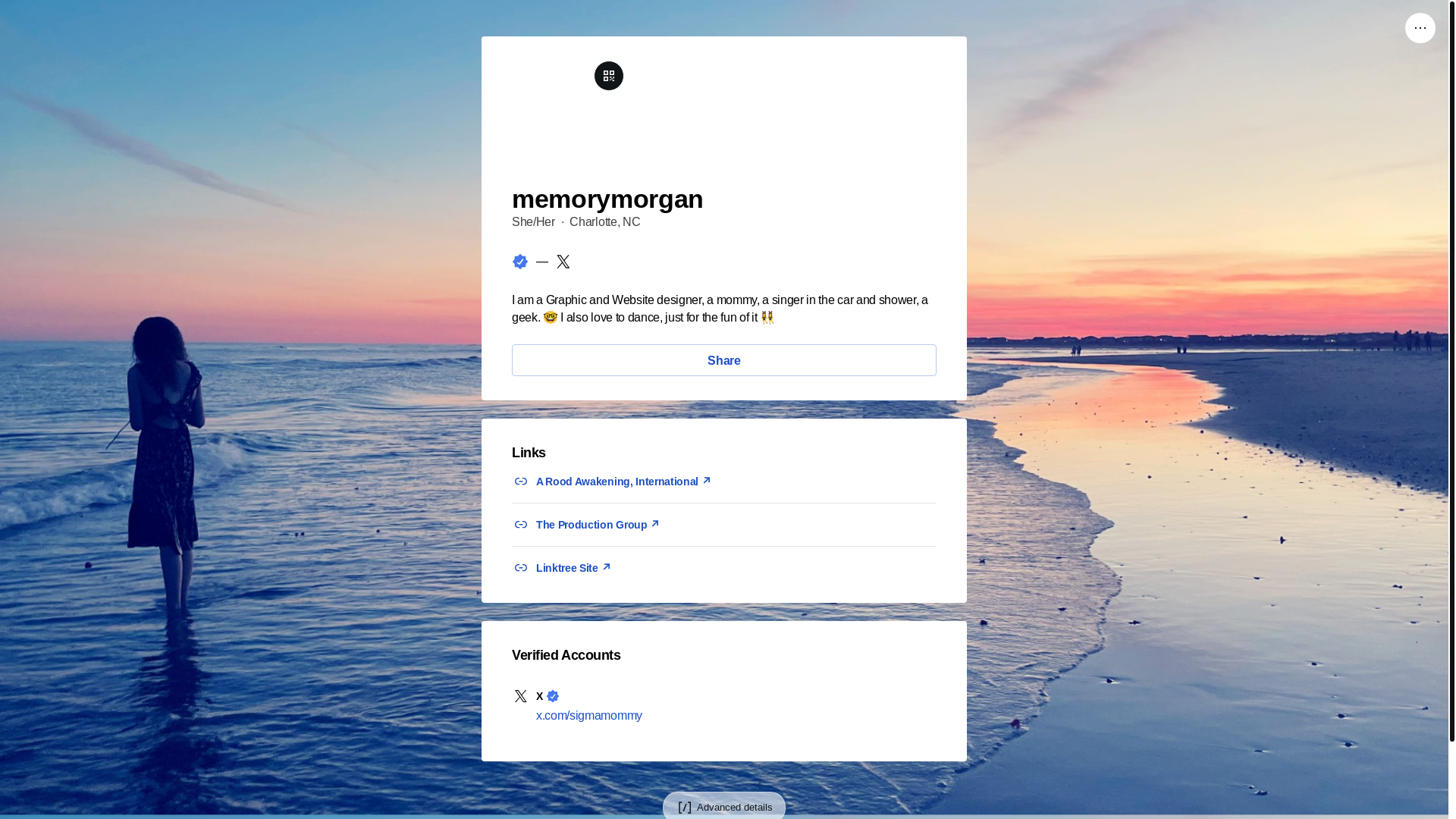 website screenshot of https://memorymorgan.live/