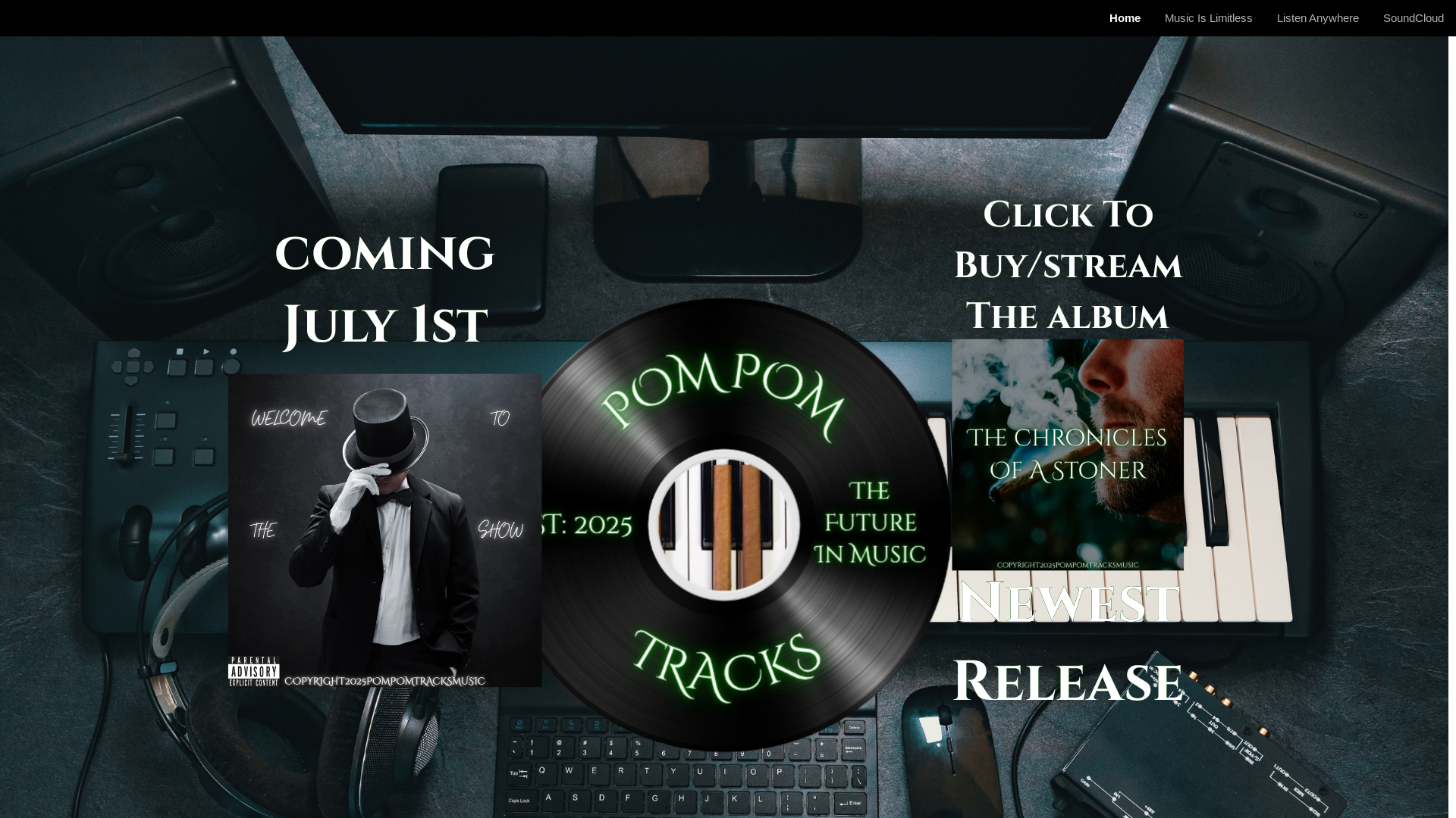 website screenshot of https://pompomtracks.com/