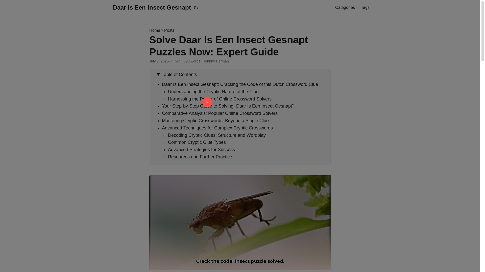 website screenshot of https://daar-is-een-insect-gesnapt.pages.dev/