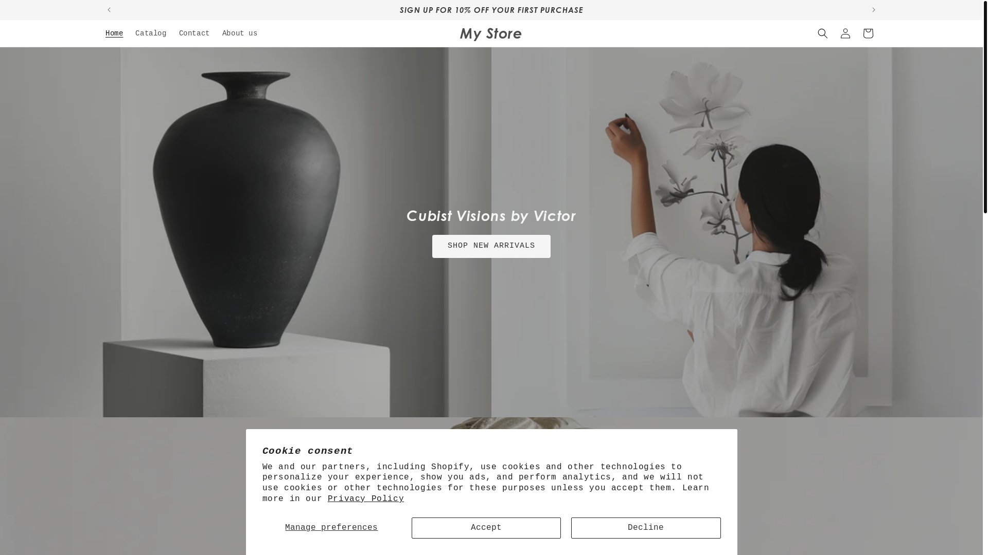 website screenshot of https://victormosaics.store/