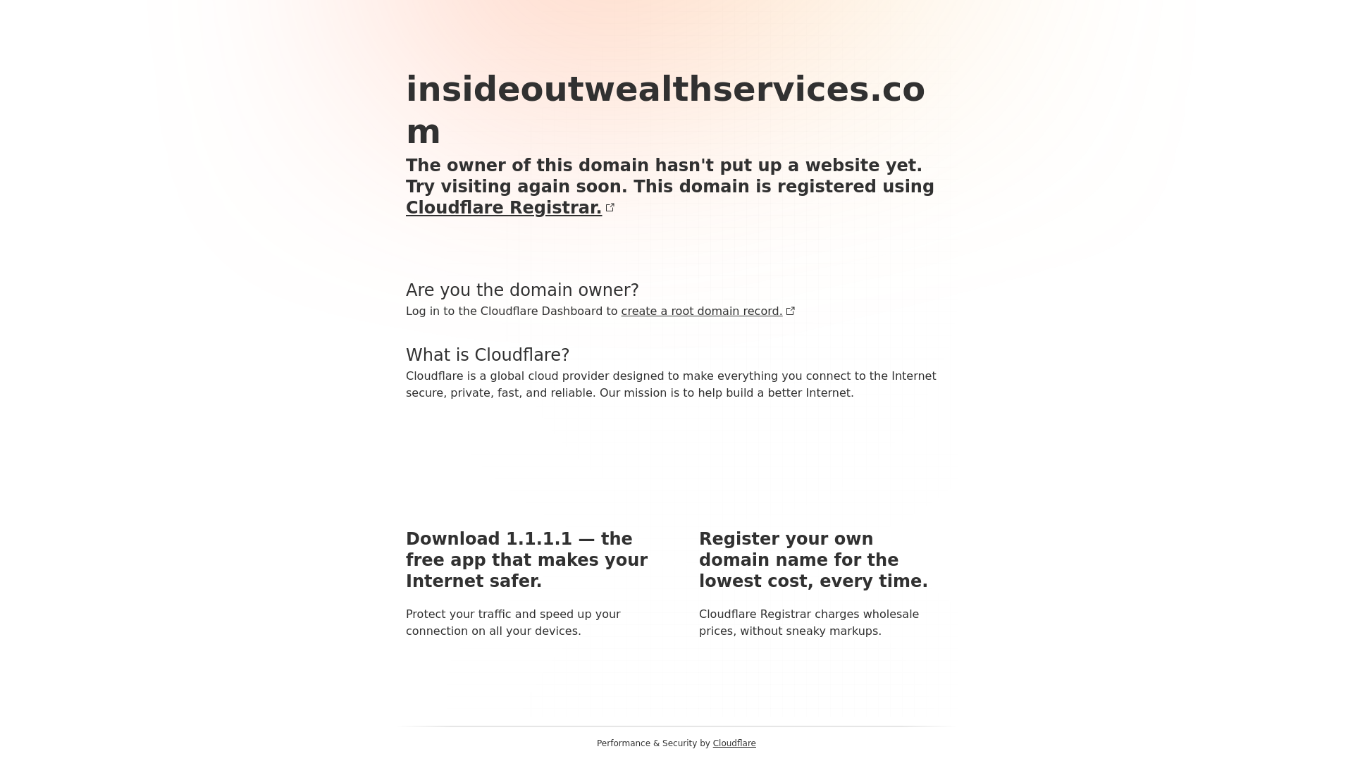 website screenshot of https://insideoutwealthservices.com/