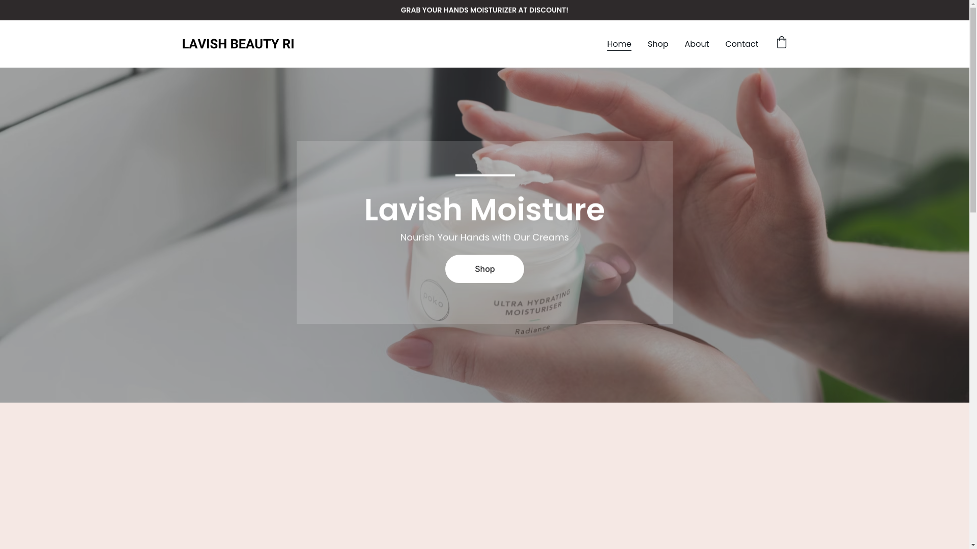 website screenshot of https://lavishbeautyri.com/