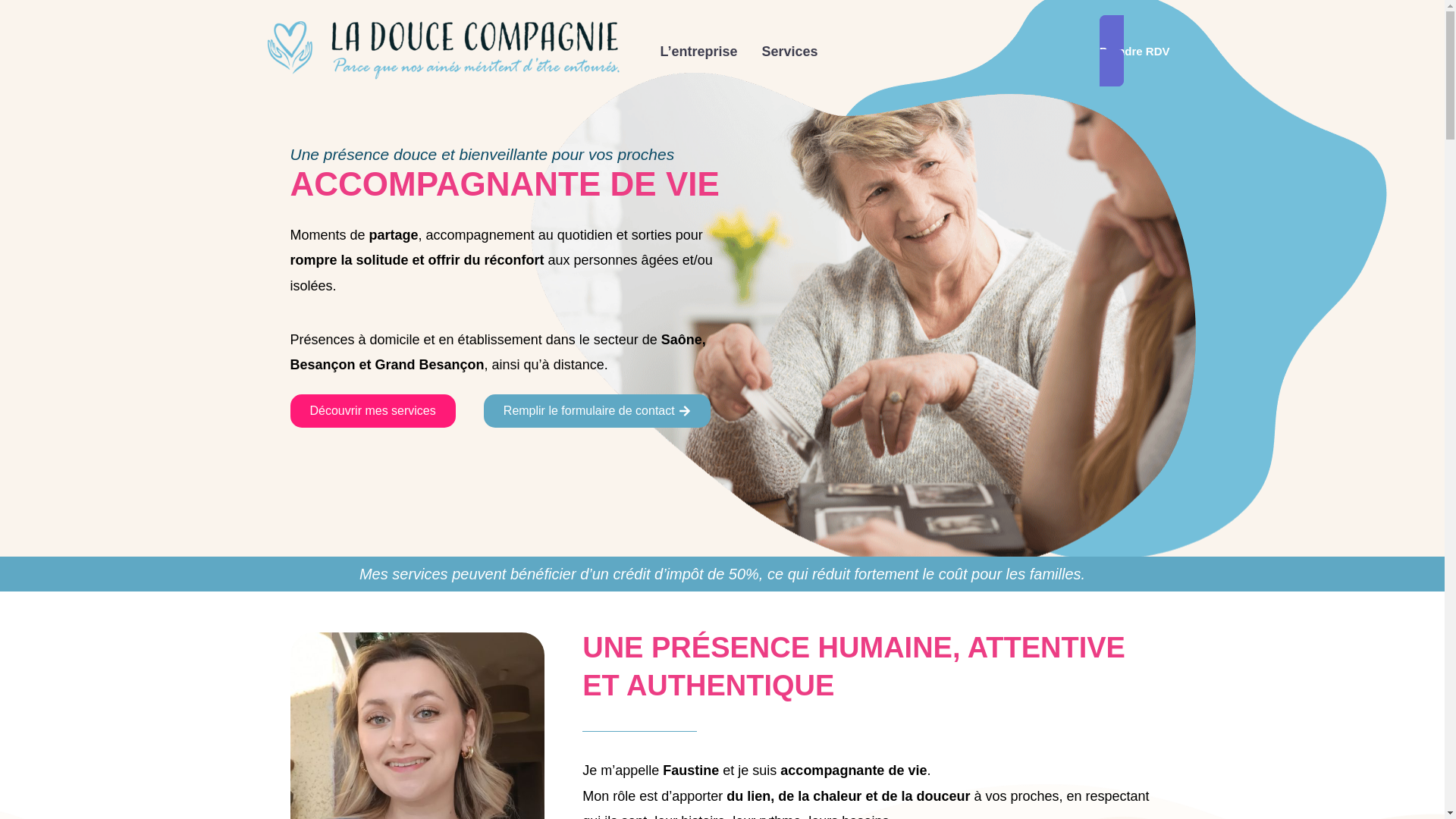 website screenshot of https://ladoucecompagnie.com/