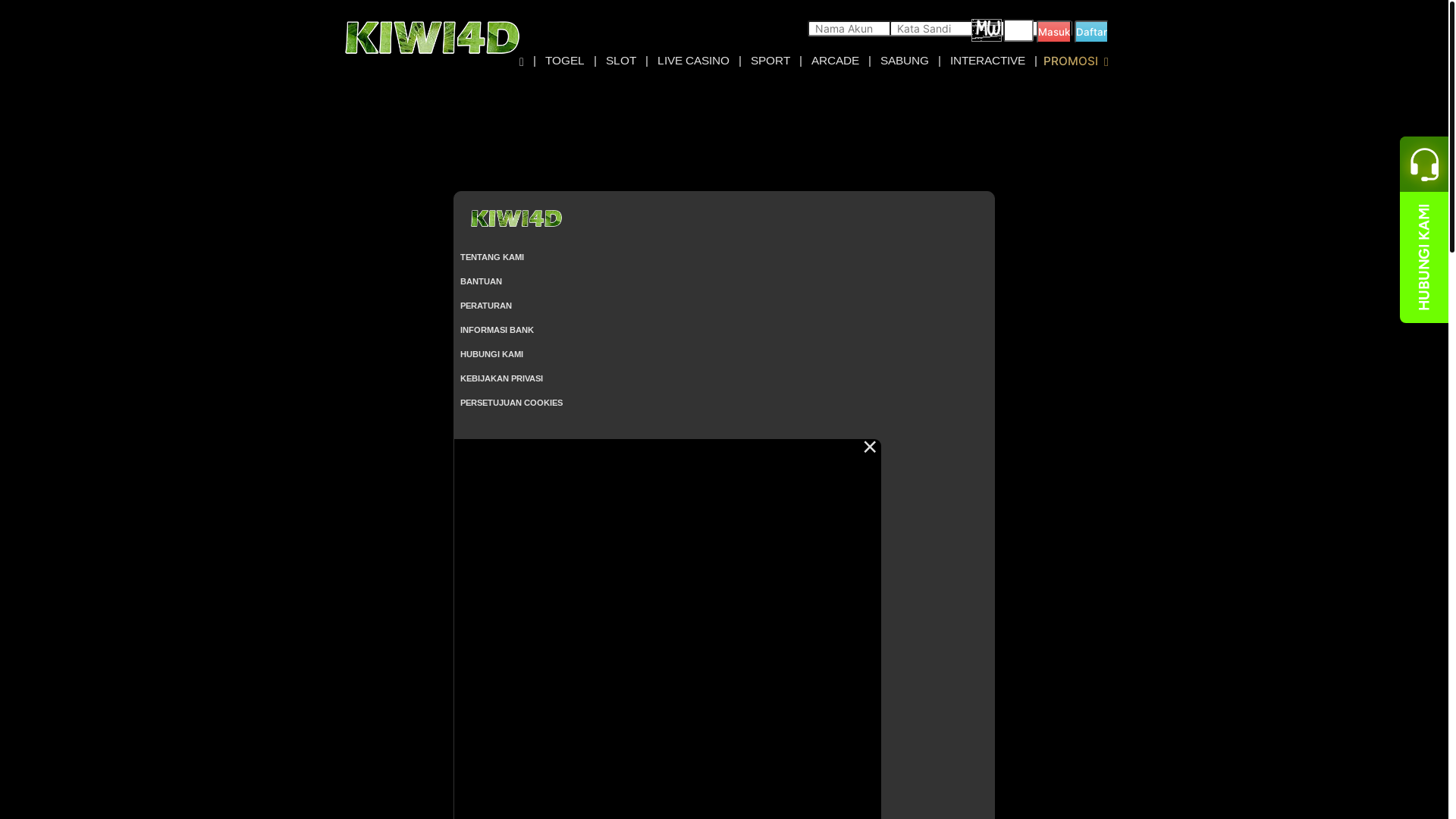 website screenshot of https://kiwi4dmeledak.online/