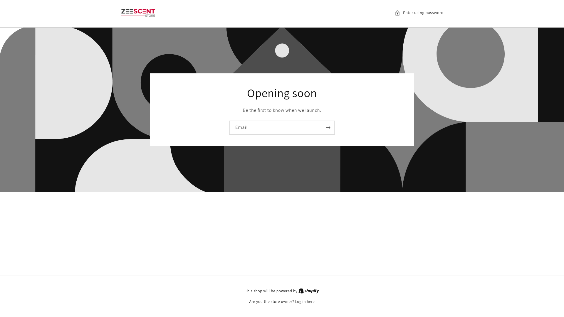 website screenshot of https://zeescent.store/