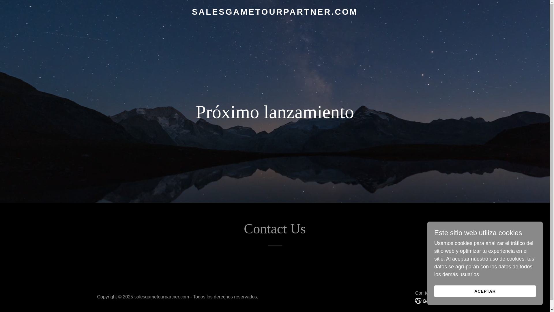 website screenshot of https://salesgametourpartner.com/
