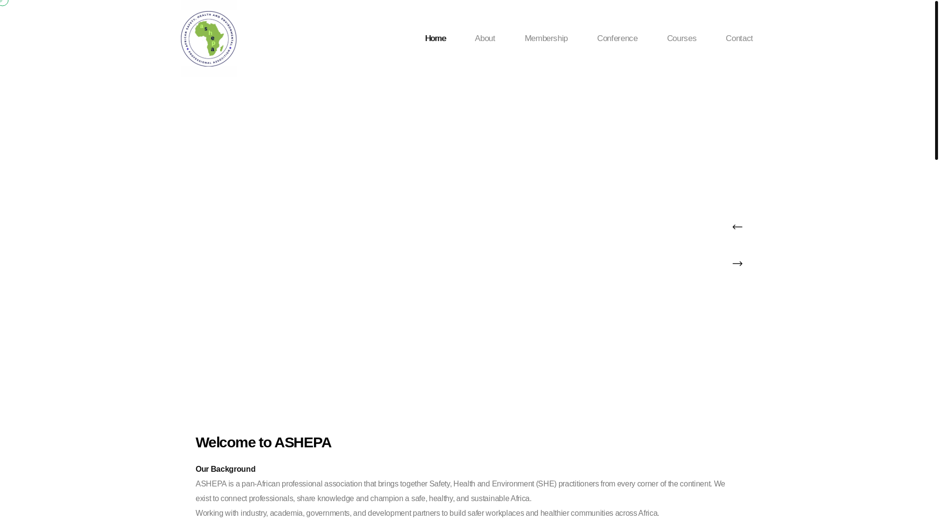 website screenshot of https://ashepa.org/