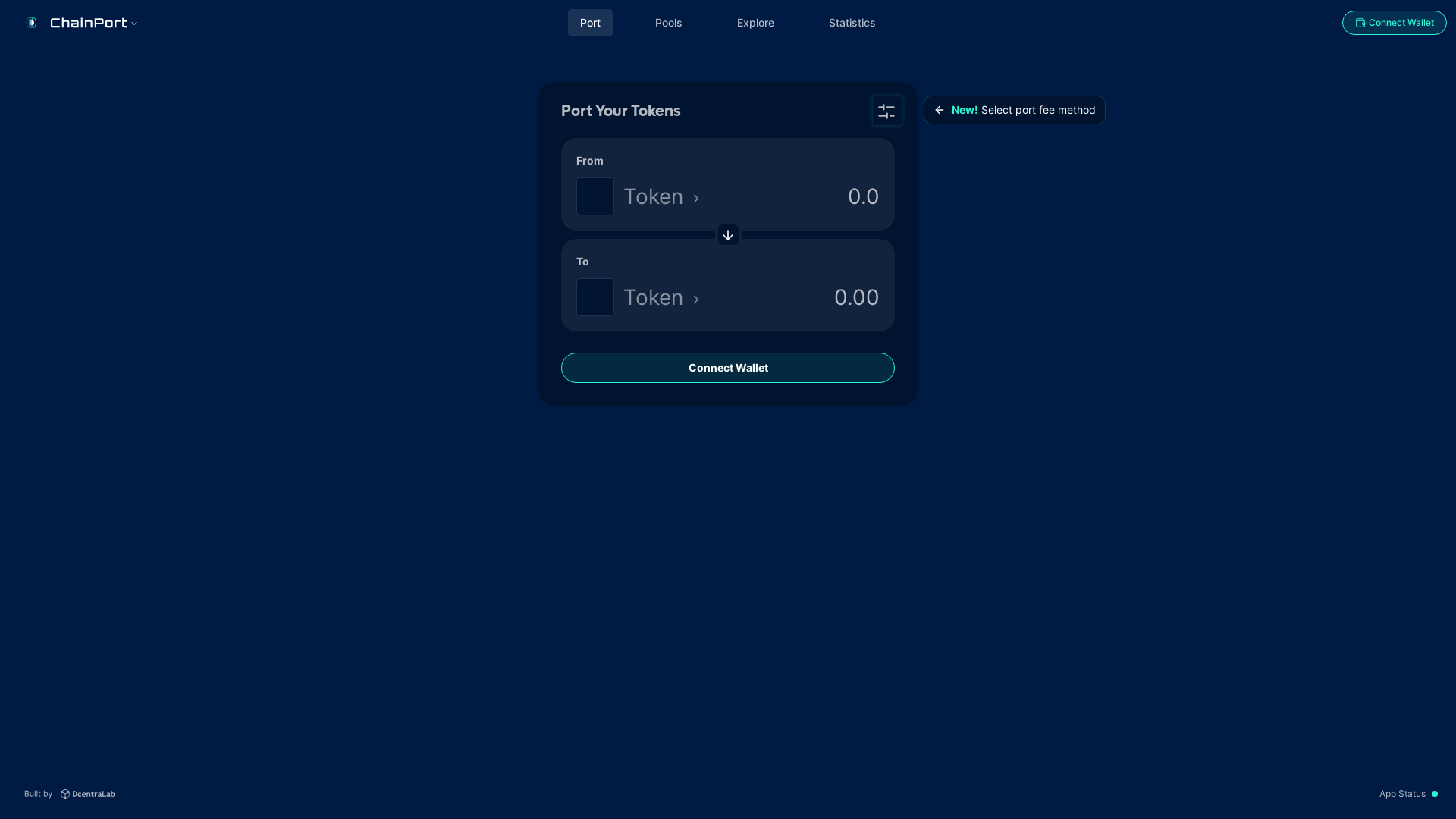 website screenshot of https://chainport-ui.pages.dev/