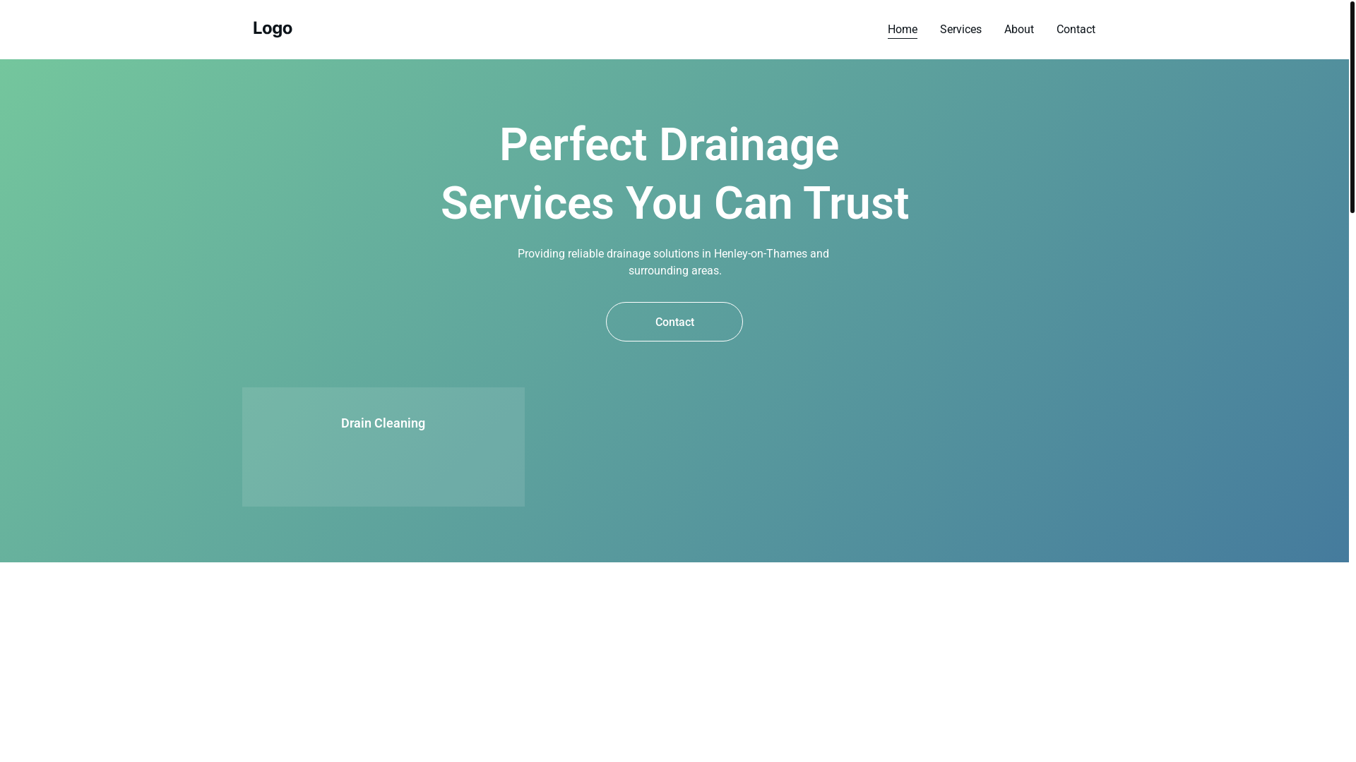website screenshot of https://perfectdrainageworks.site/