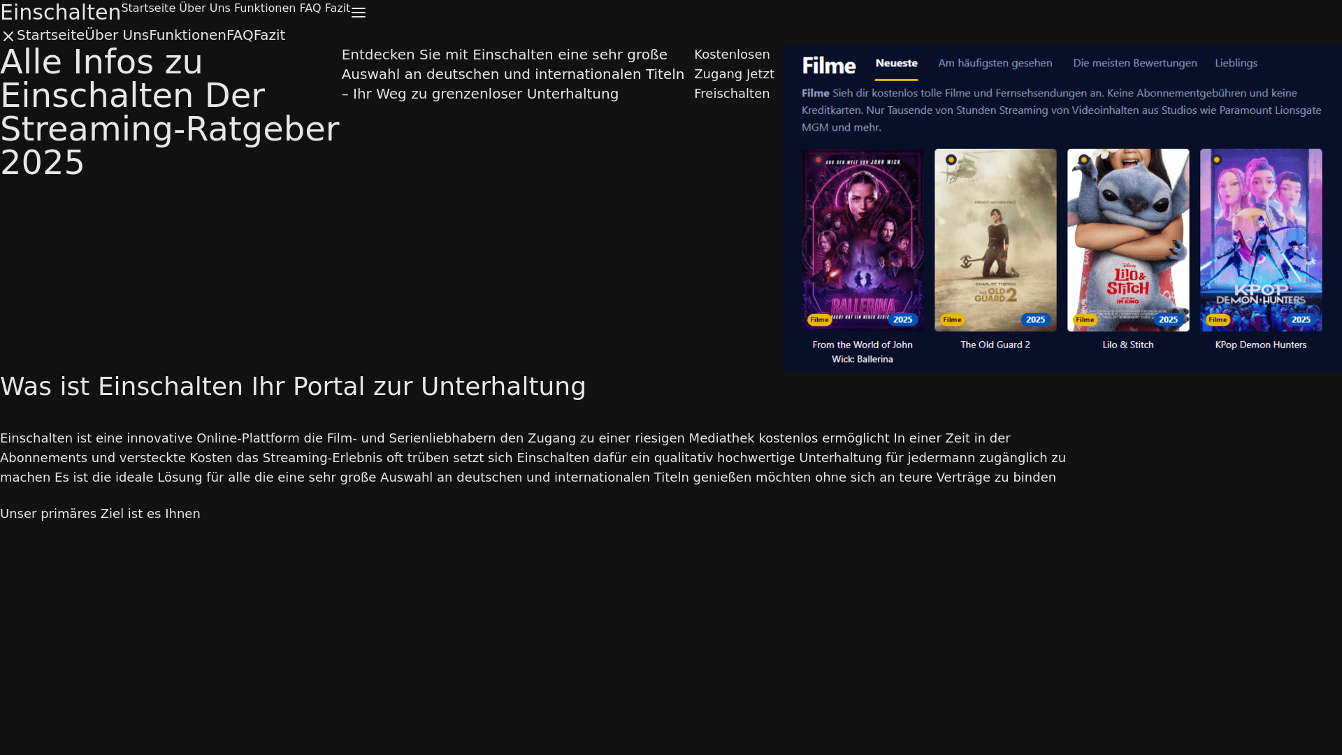website screenshot of https://einschalten-daxp.pages.dev/