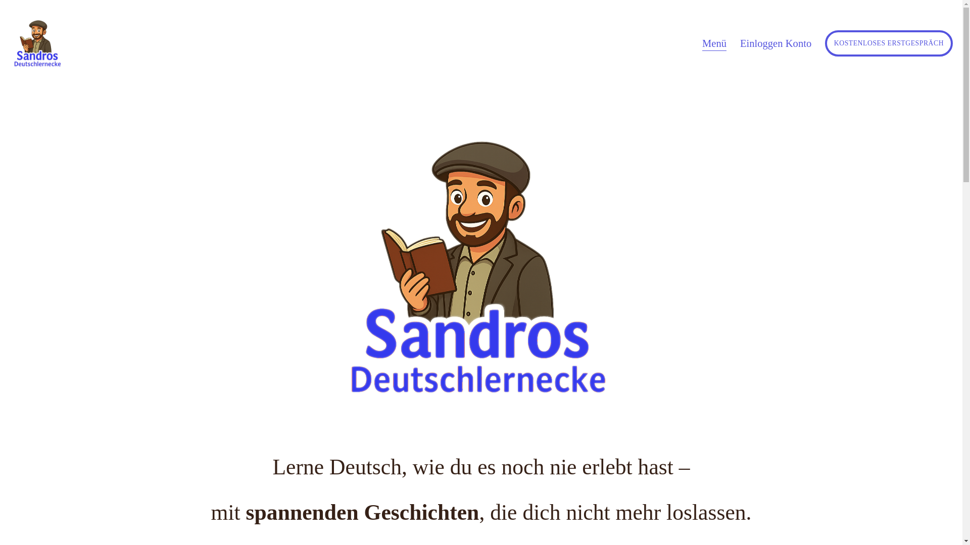 website screenshot of https://sandrosdeutschlernecke.com/