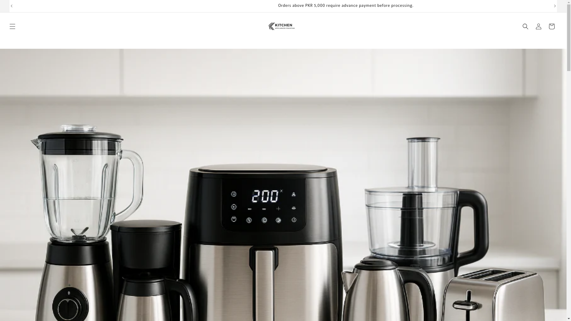 website screenshot of https://kitchenappliances.com.pk/
