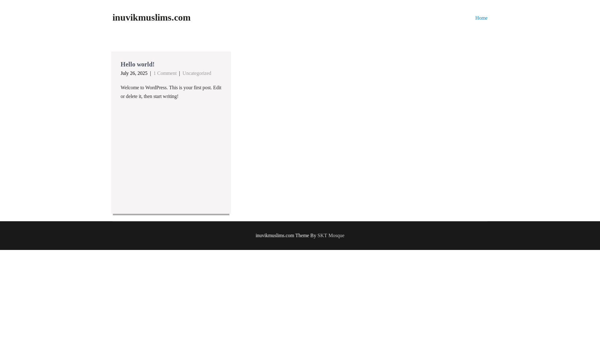 website screenshot of https://inuvikmuslims.com/