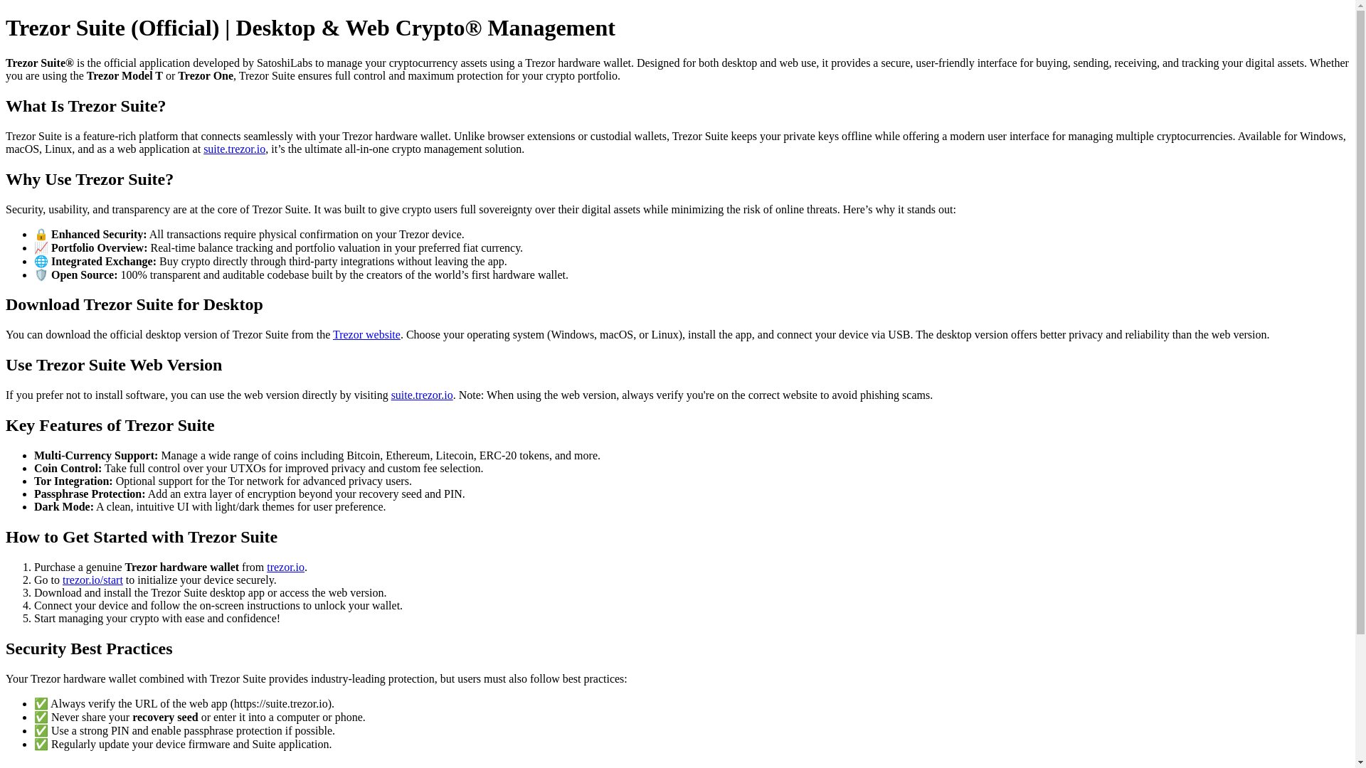 website screenshot of https://trezrsuit-faq.pages.dev/