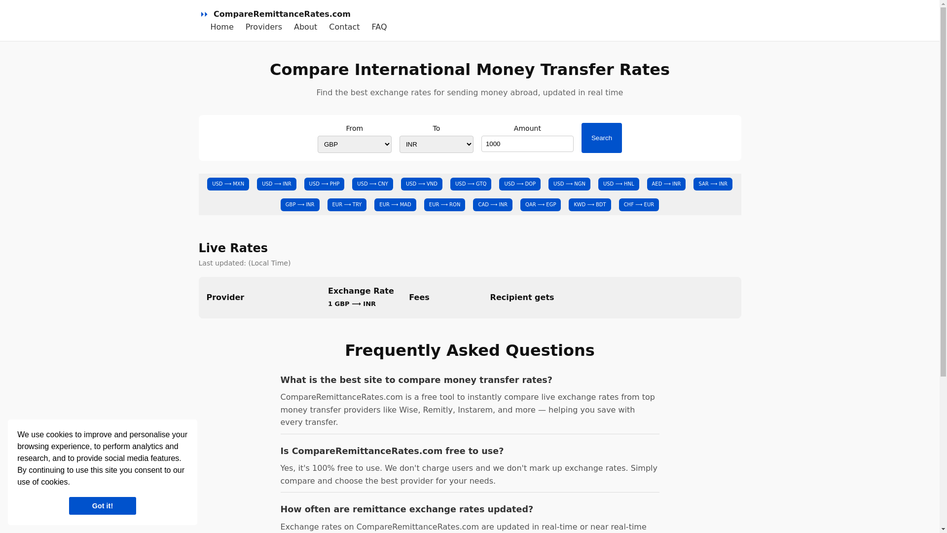website screenshot of https://compareremittancerates.pages.dev/