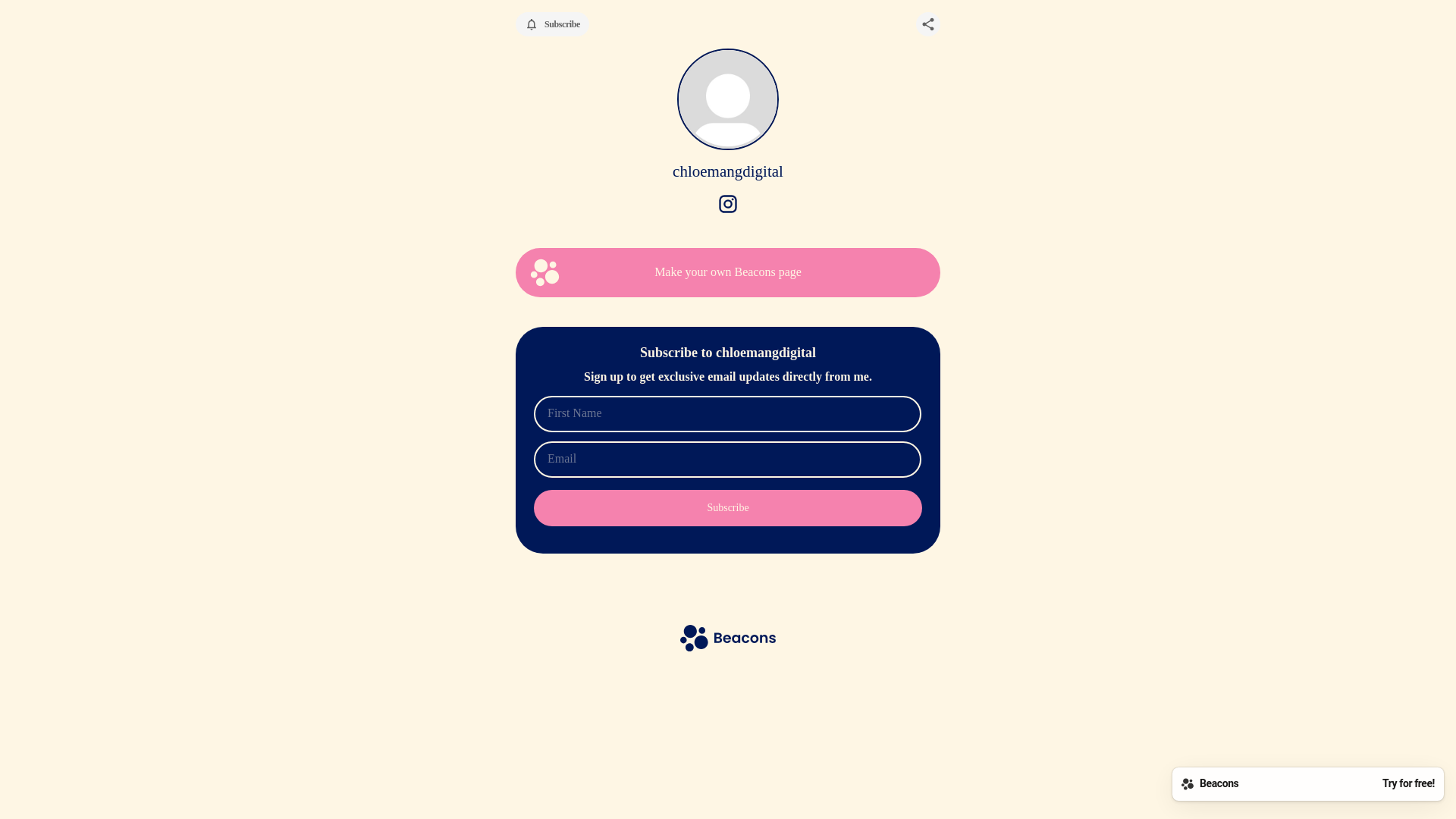 website screenshot of https://chloemangdigital.store/