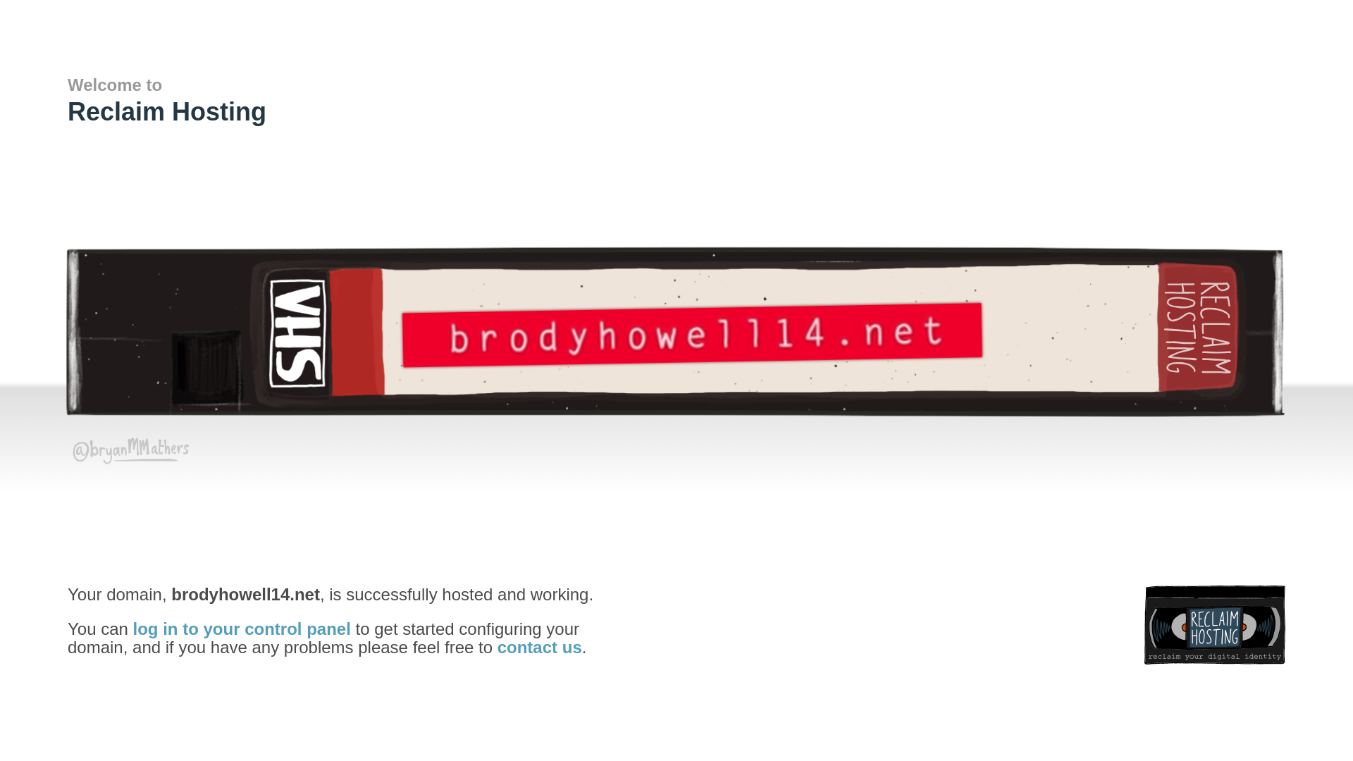 website screenshot of https://brodyhowell14.net/