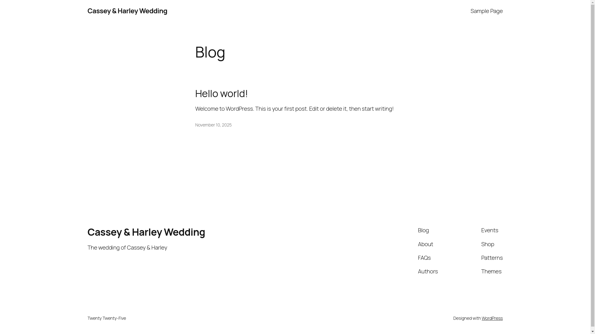 website screenshot of https://cassey-harley.site/