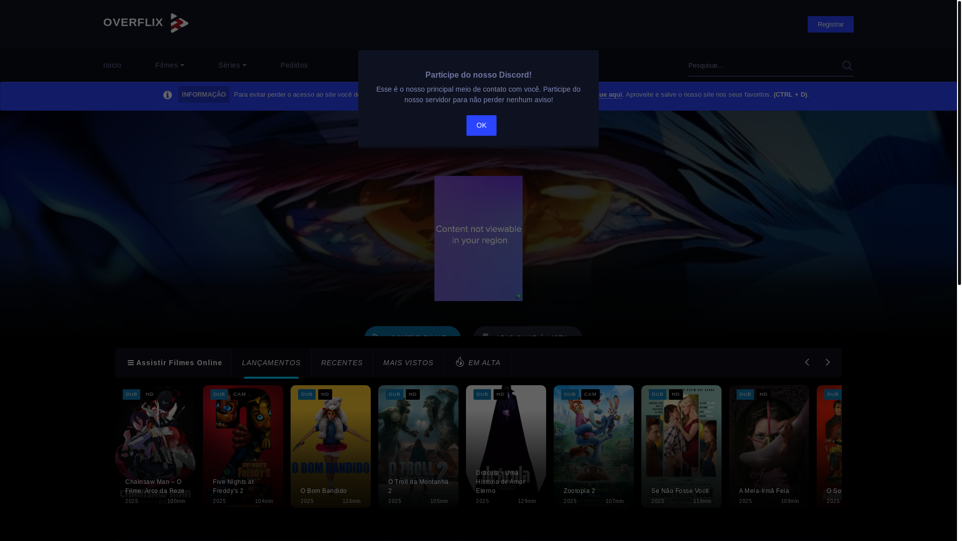 website screenshot of https://overflixtv.best/