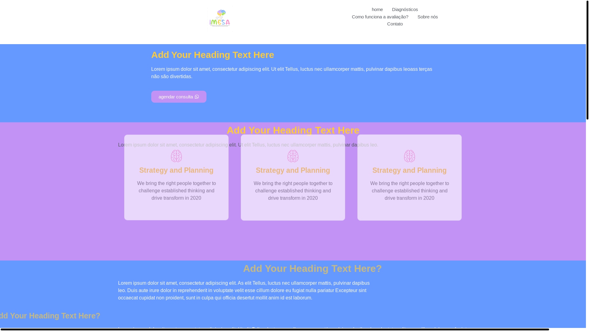 website screenshot of https://imensaneuropp.com.br/