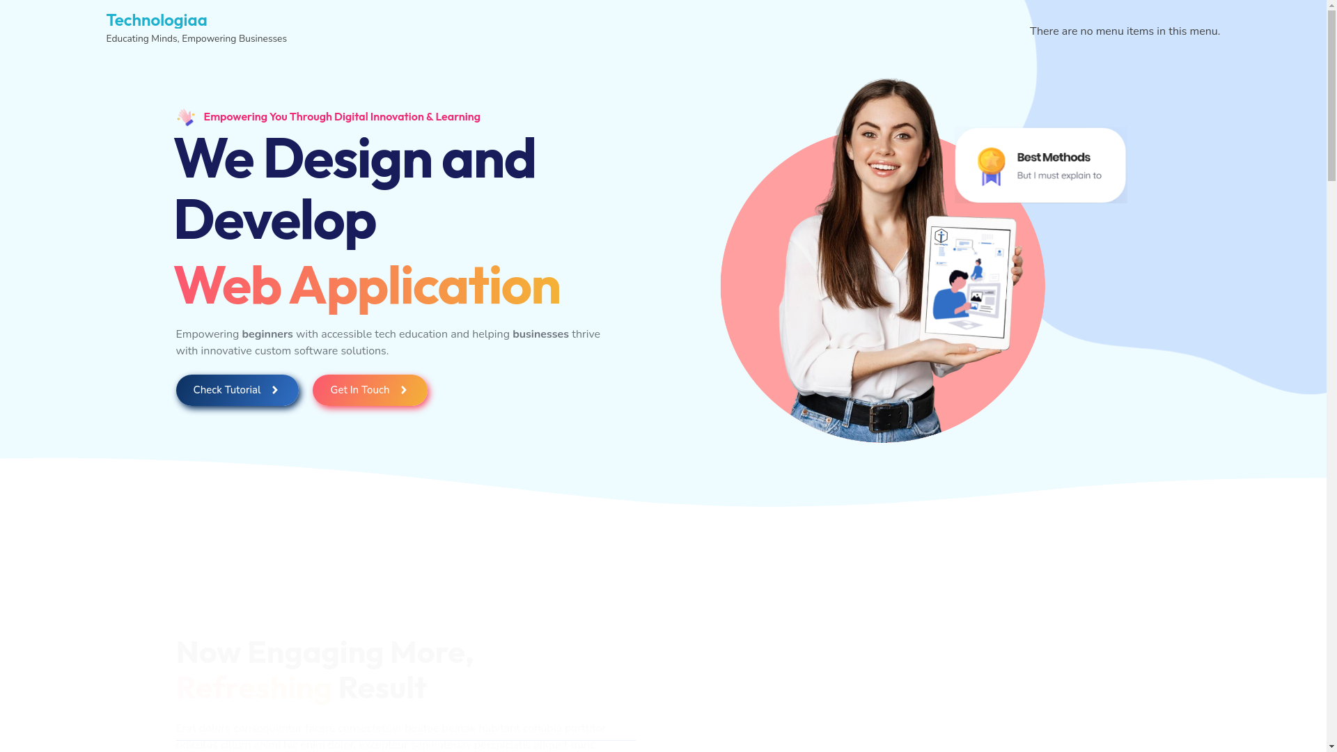 website screenshot of https://technologiaa.io/