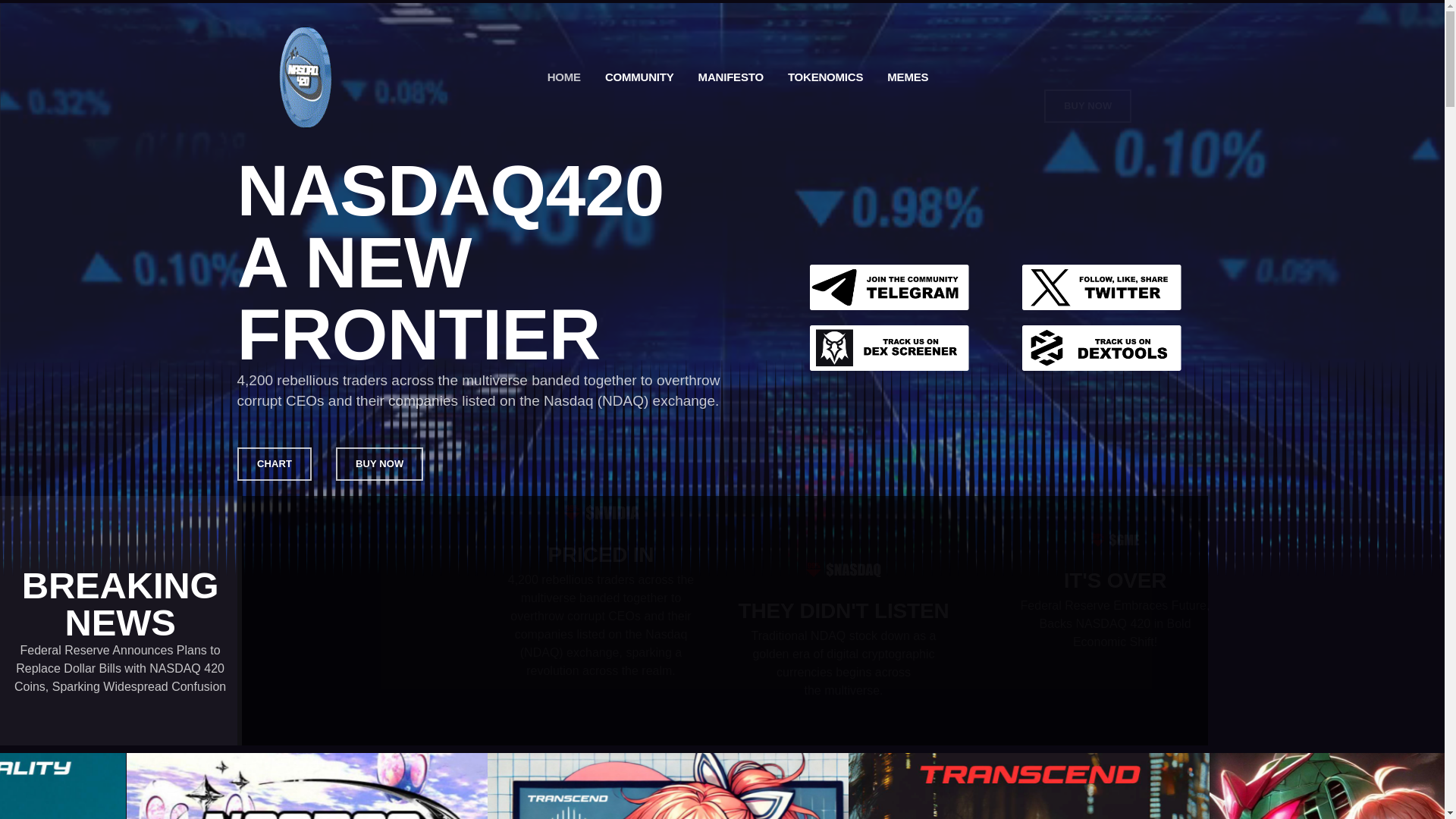 website screenshot of https://nasdaq420.fun/