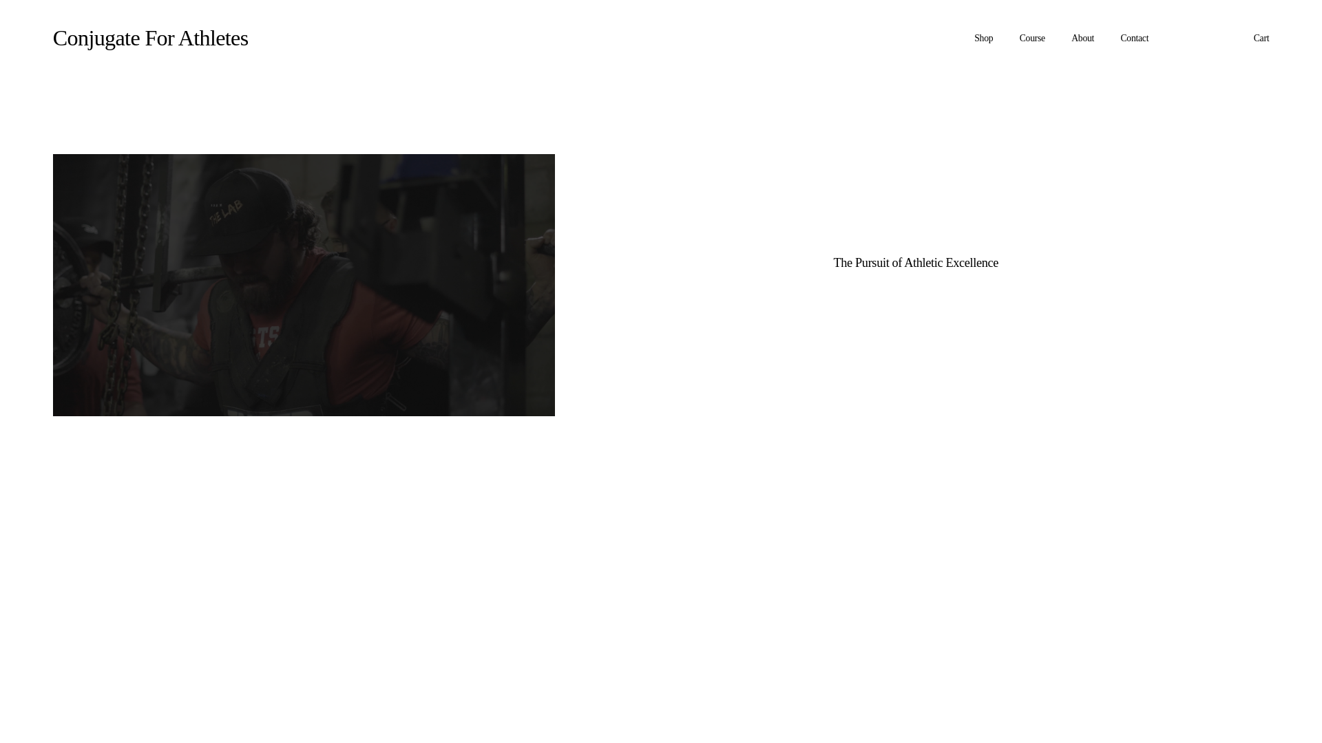website screenshot of https://conjugateforathletes.com/