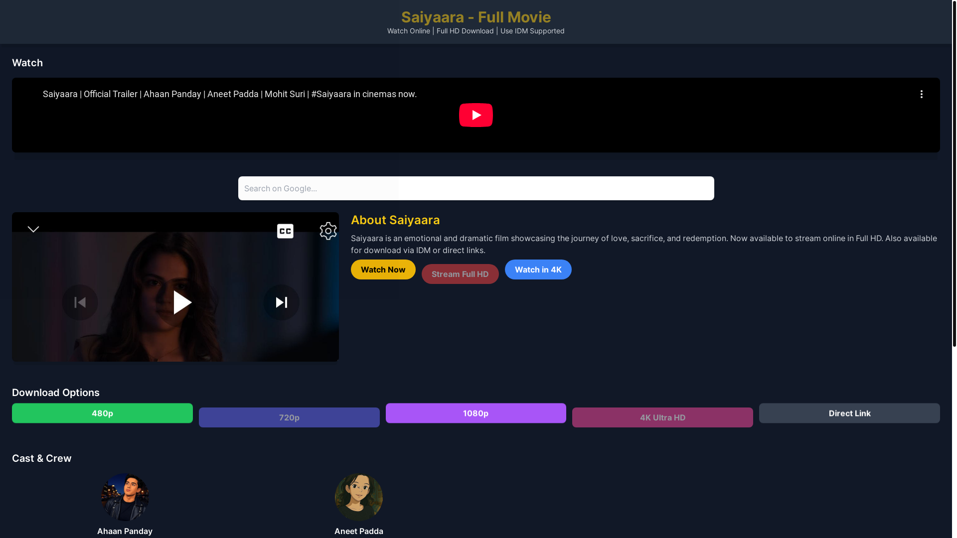 website screenshot of https://saiyaaramovie-7hg.pages.dev/