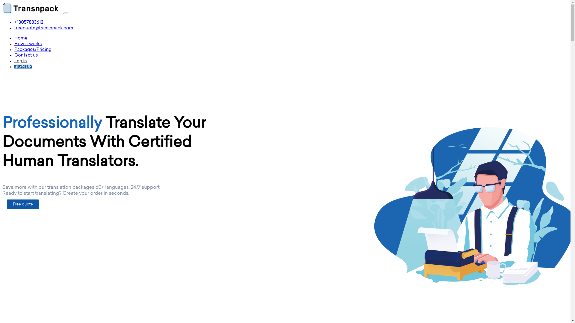 website screenshot of https://al.mcallister@transnpack.com/