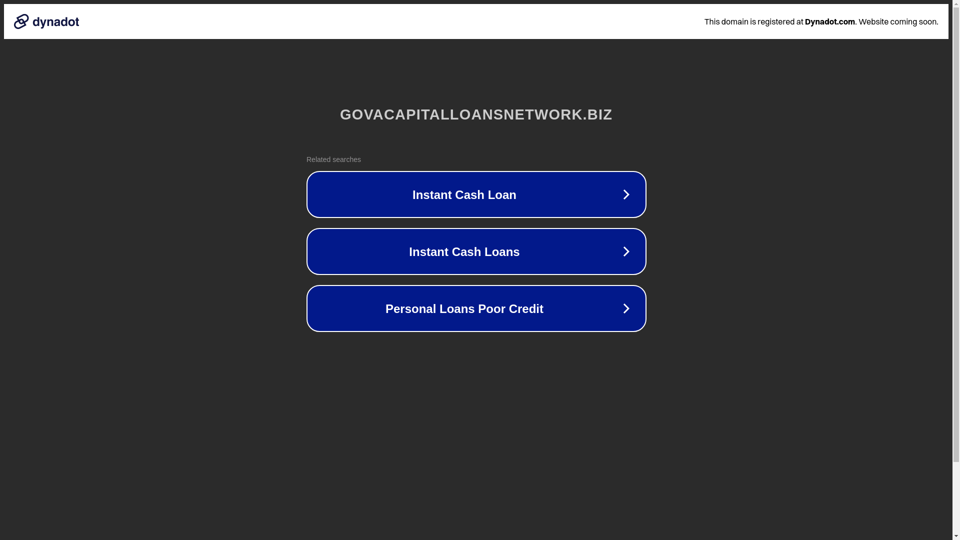 website screenshot of https://govacapitalloansnetwork.biz/
