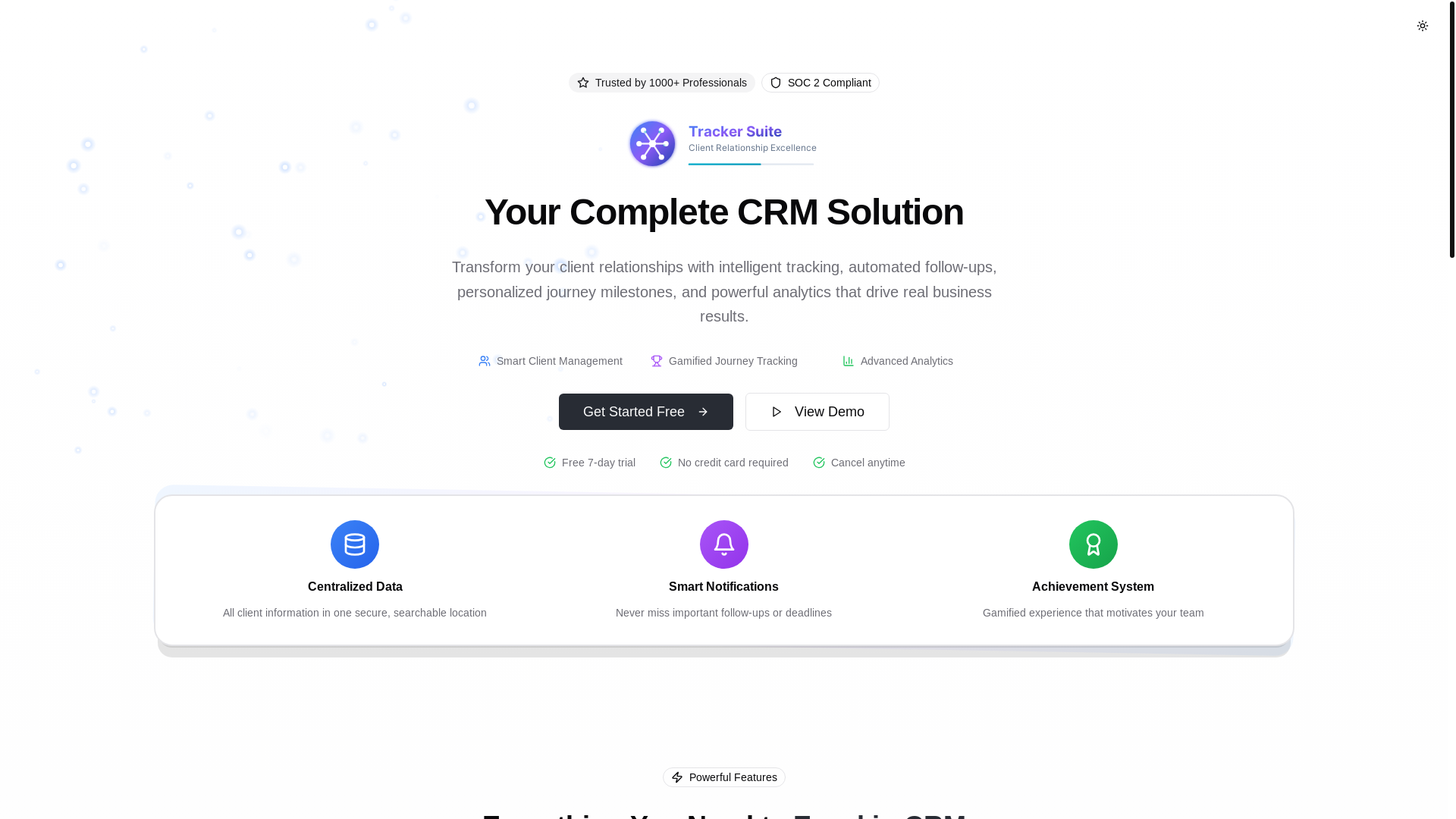 website screenshot of https://clientrelationtracker.com/