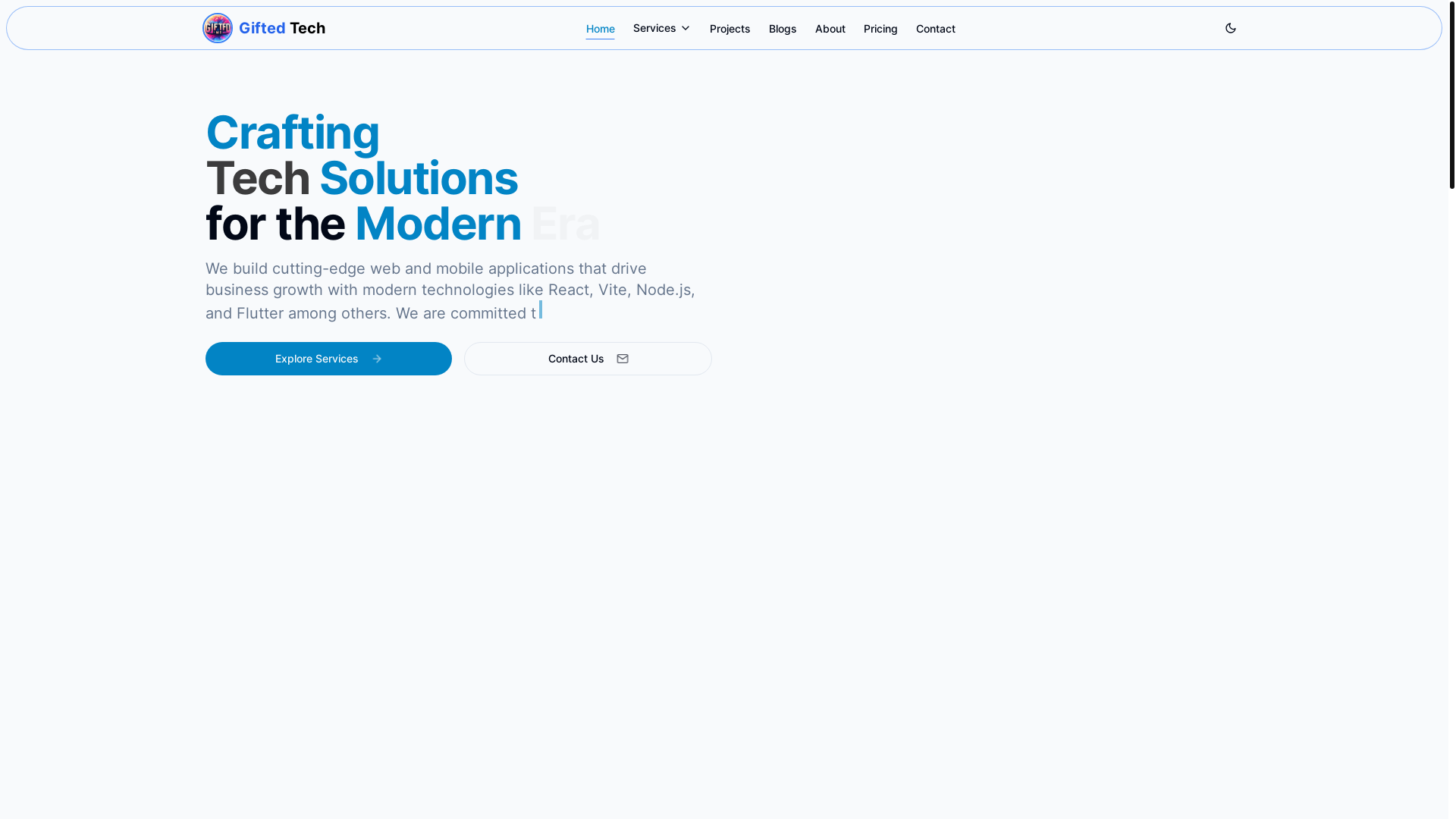 website screenshot of https://giftedtech.co.ke/