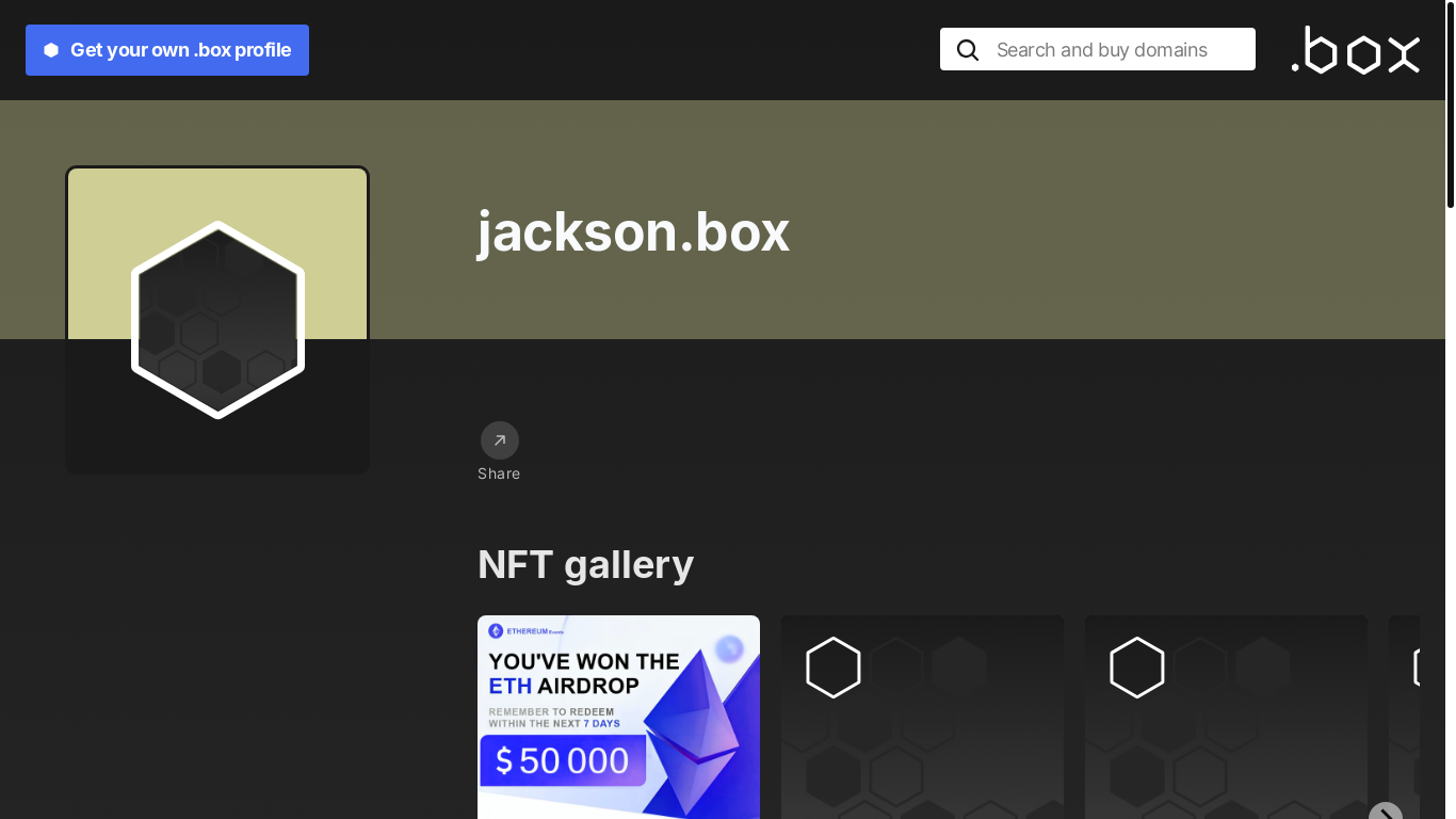 website screenshot of https://jackson.box/