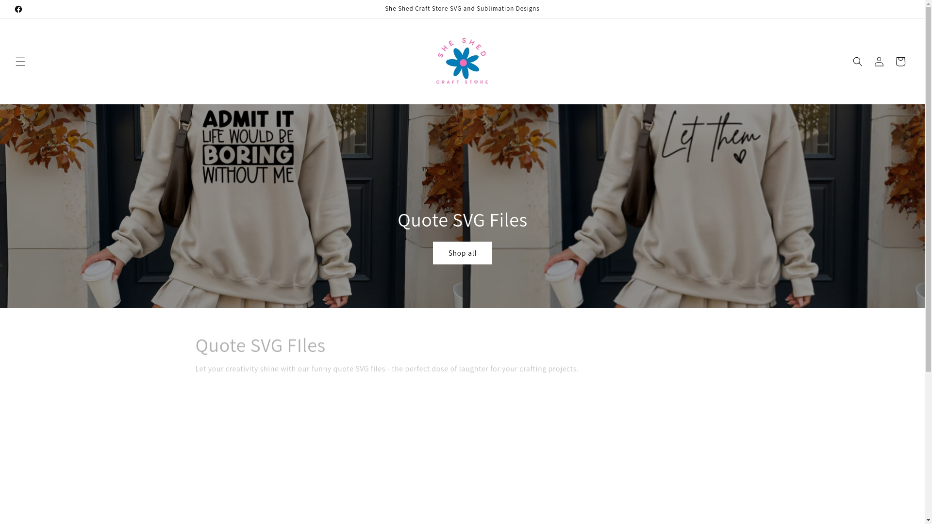 website screenshot of https://sheshedcraftstore2.com/