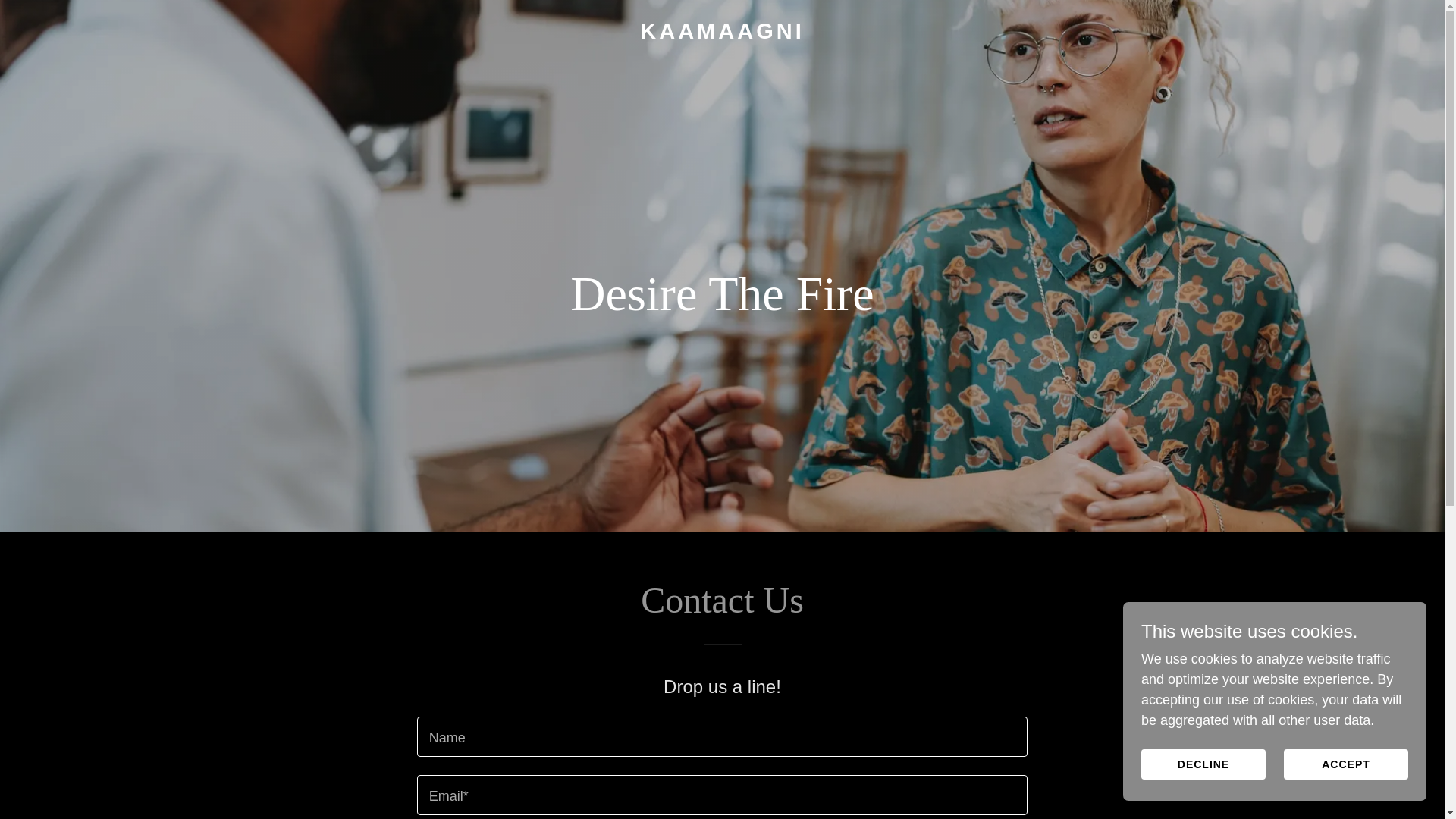 website screenshot of https://kaamaagni.com/