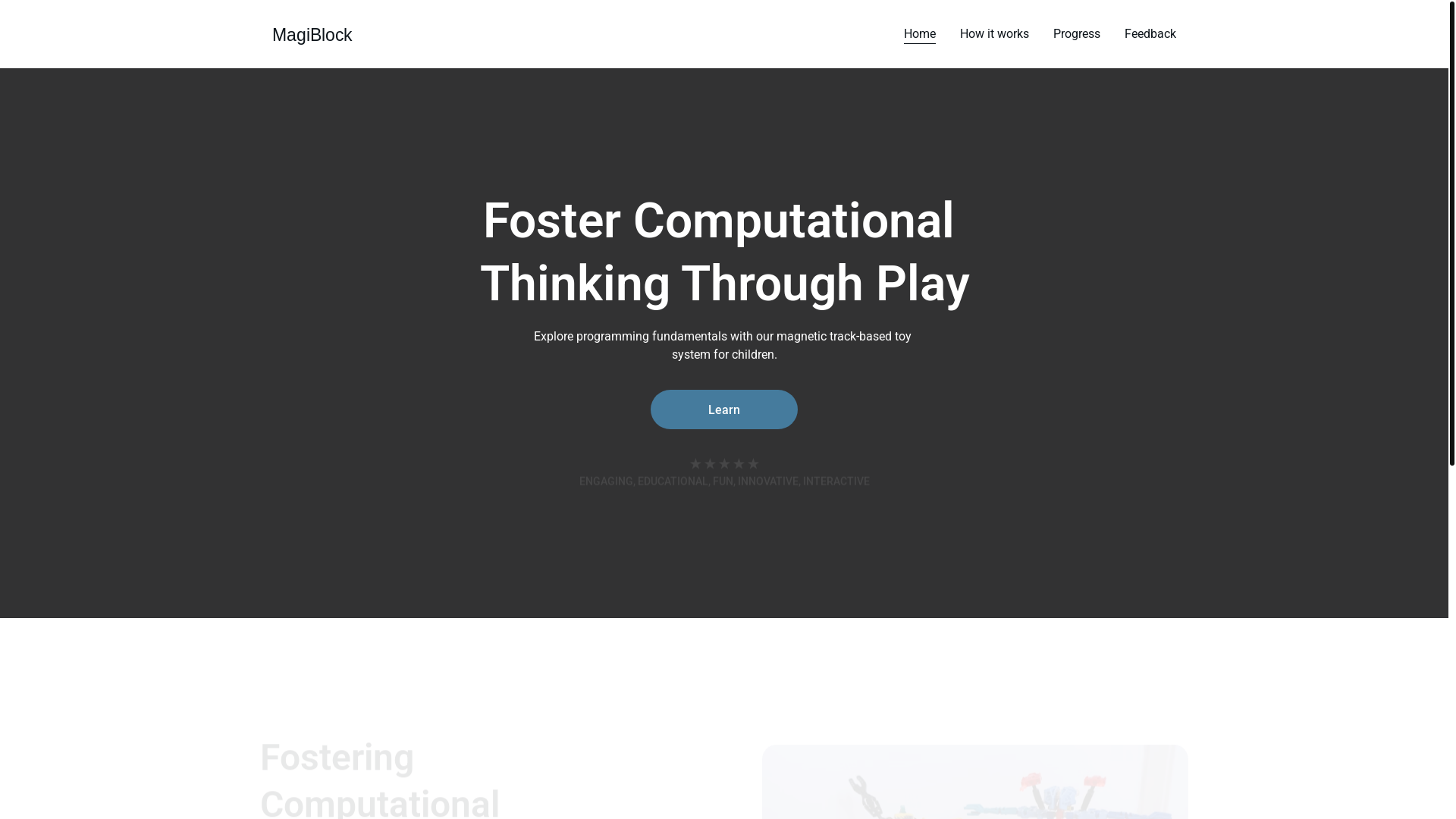 website screenshot of https://magiblock.digital/