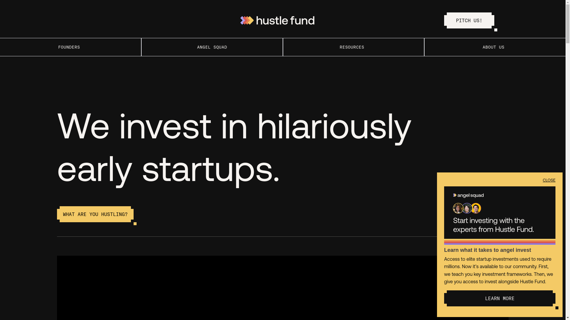 website screenshot of https://tryangelinvesting.com/