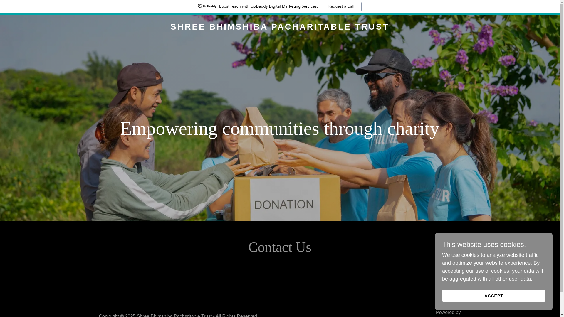 website screenshot of https://shreebhimshibapacharitabletrust.org/